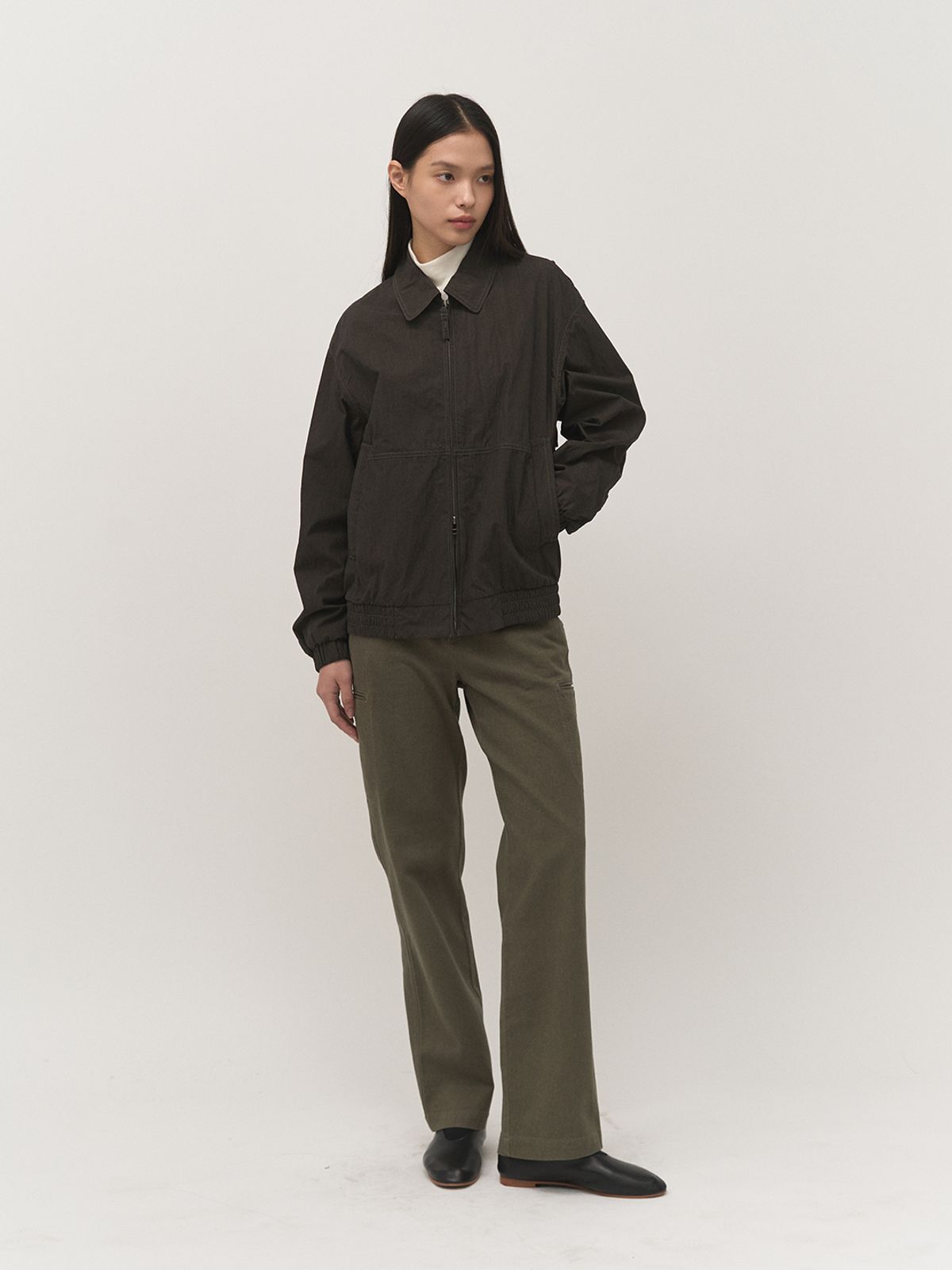 러프사이드 화이트라벨(ROUGH SIDE WHITE LABEL) Natural Wind Blouson Charcoal