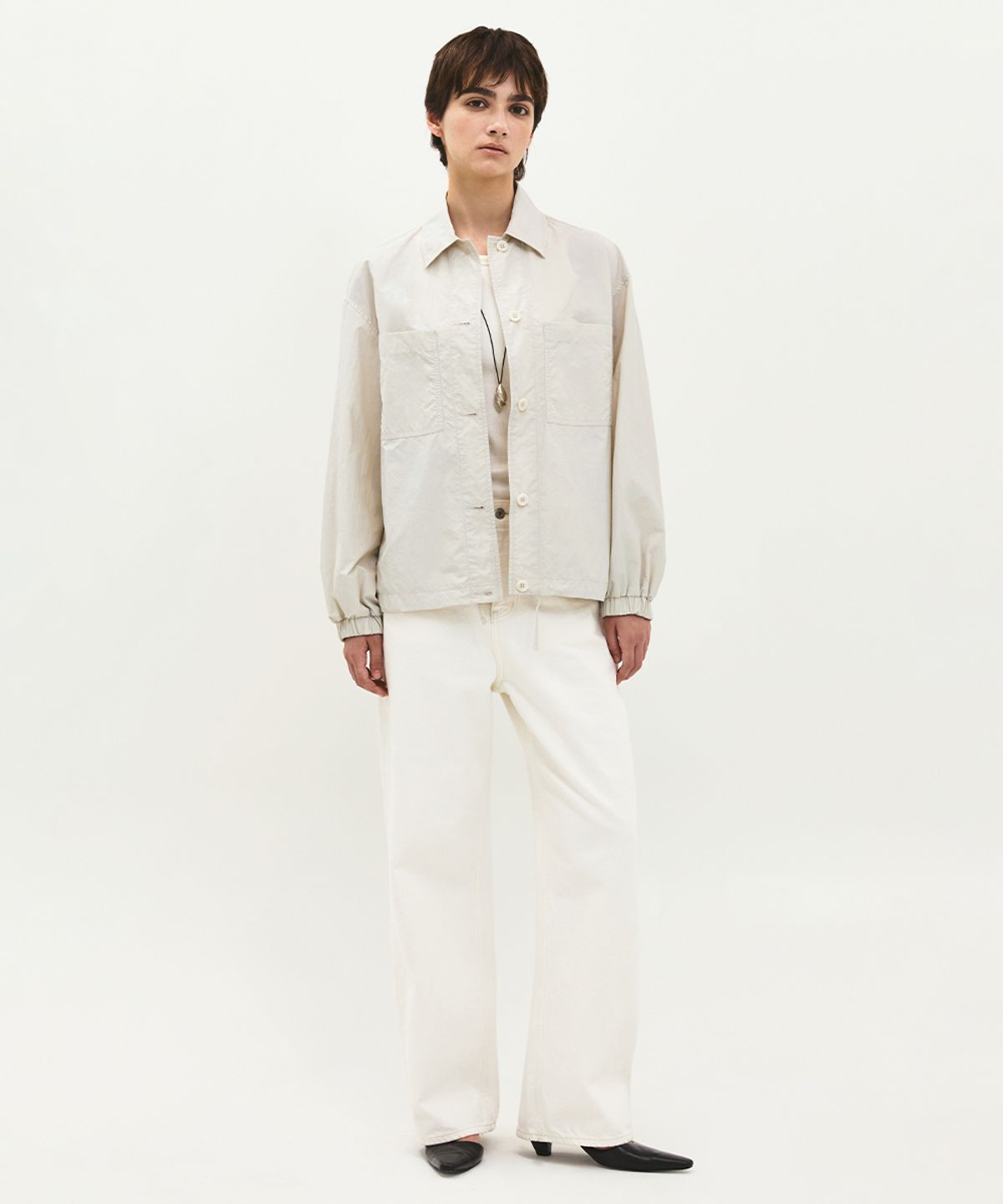 러프사이드 화이트라벨(ROUGH SIDE WHITE LABEL) Wind String Jacket Oatmeal