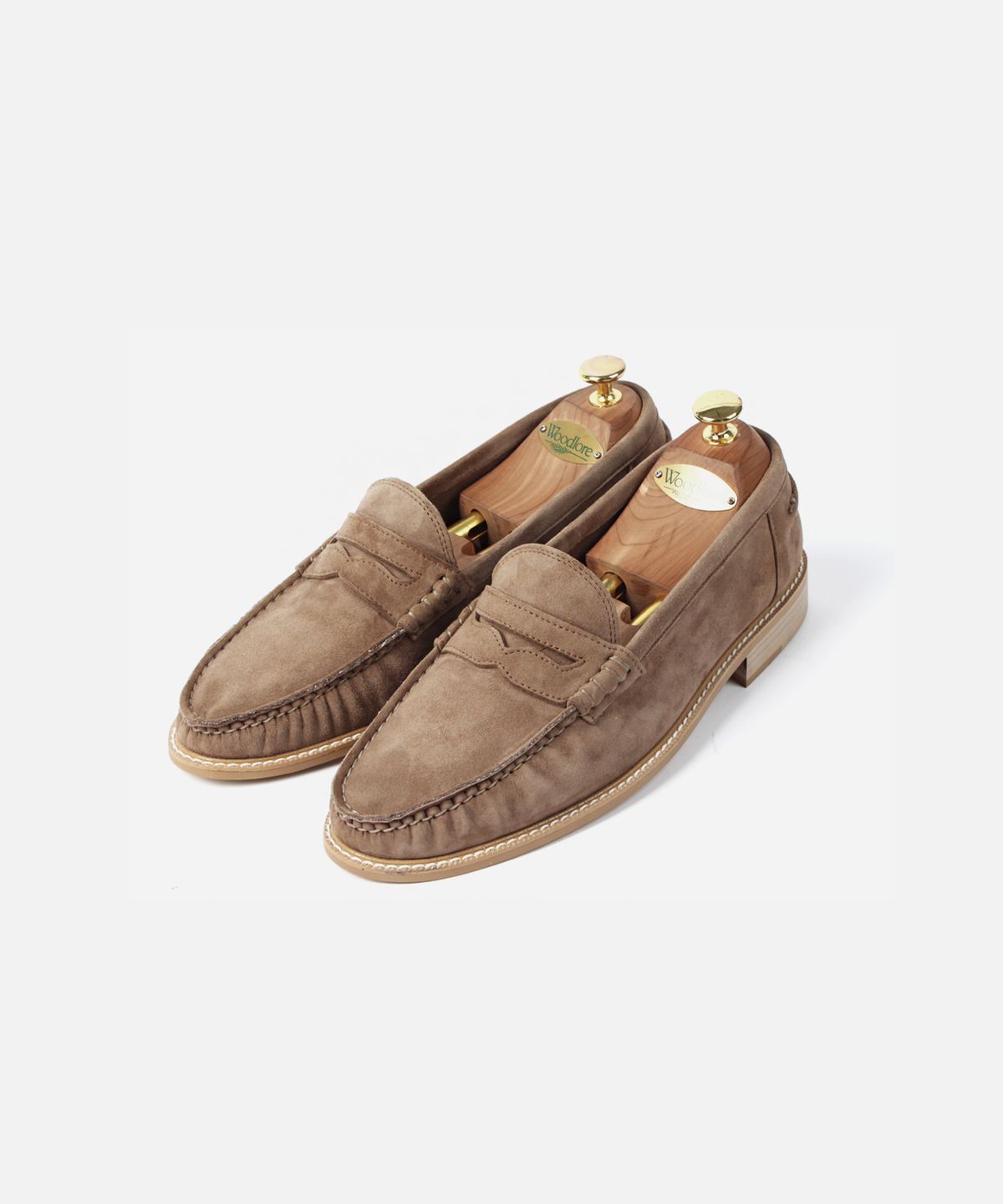커스텀무드(CUSTOMMOOD) 레어 스웨이드 페니로퍼(olive khaki)