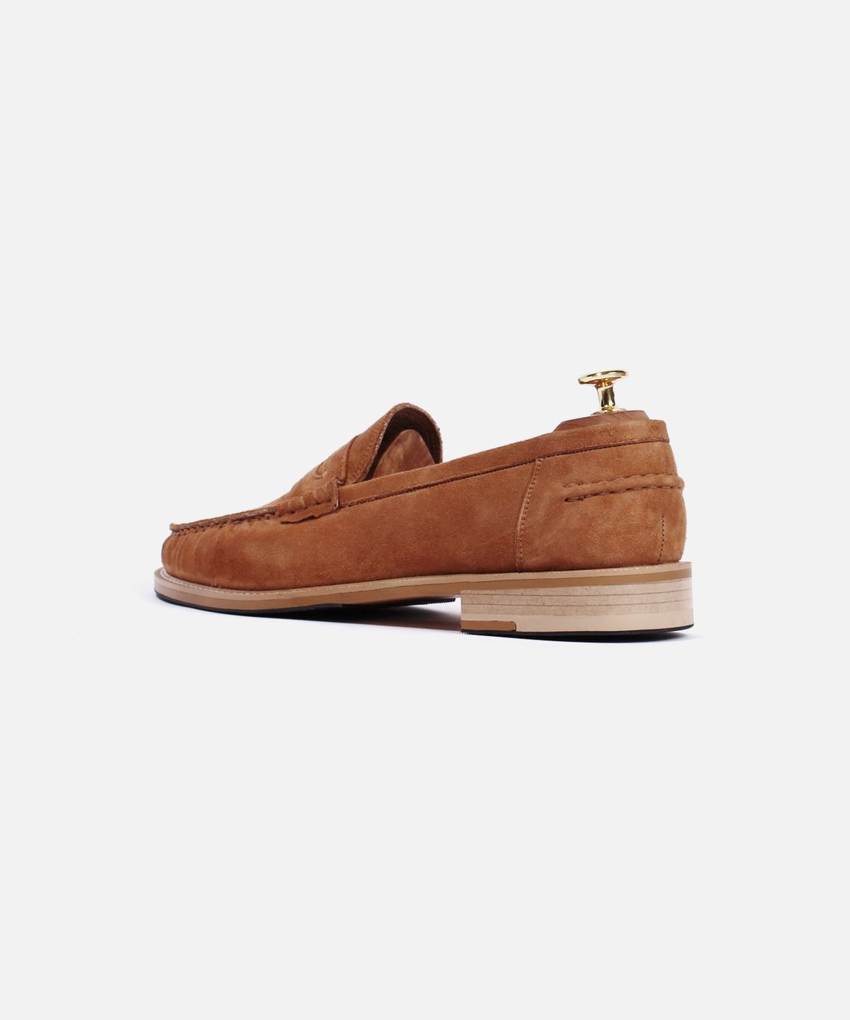 커스텀무드(CUSTOMMOOD) 레어 스웨이드 페니로퍼(gold brown)