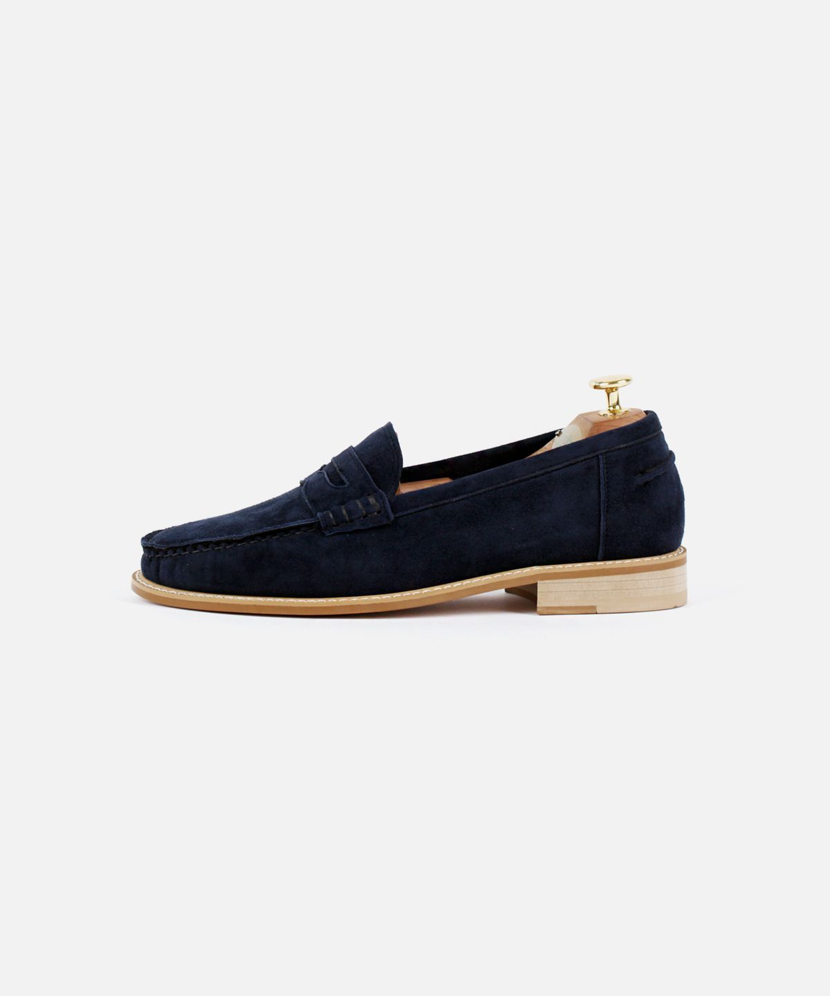 커스텀무드(CUSTOMMOOD) 레어 스웨이드 페니로퍼(navy)