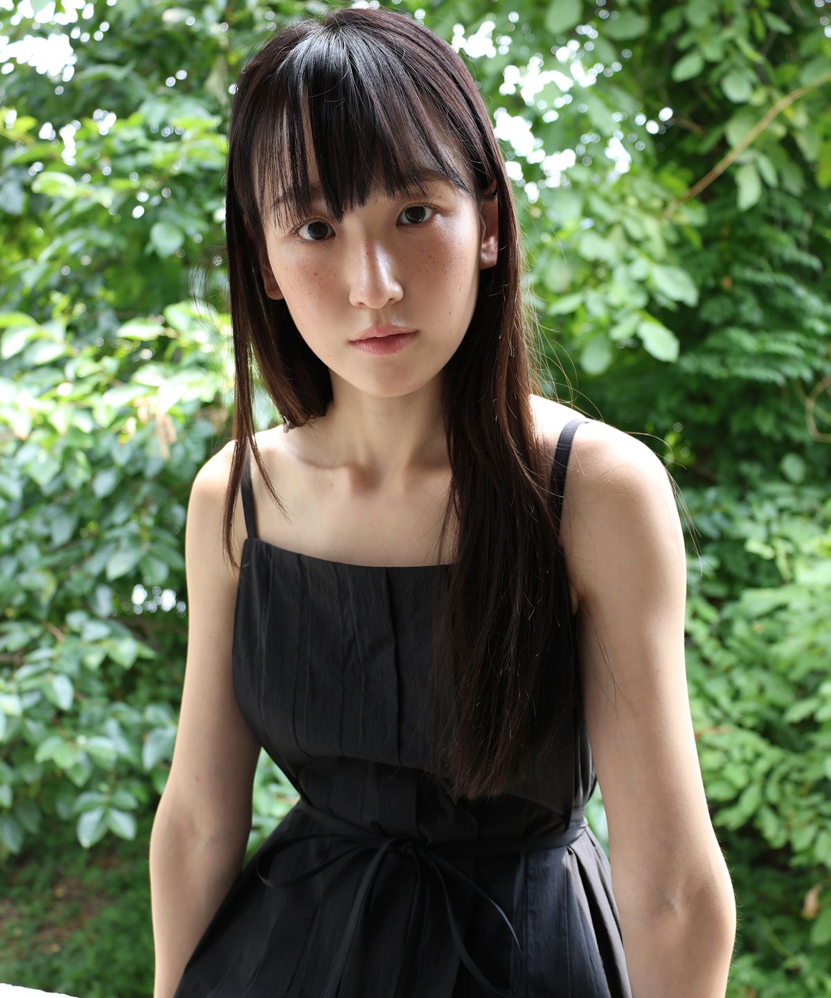 폴앤앨리스(PAUL&ALICE) PLEATS CAMISOLE DRESS / BLACK