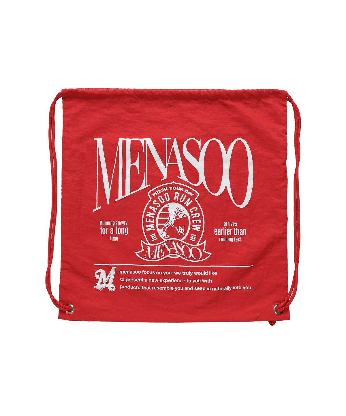 미나수(MENASOO) Menasoo Nylon String Backpack_Red