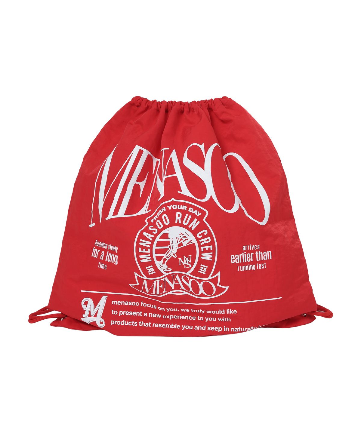 미나수(MENASOO) Menasoo Nylon String Backpack_Red