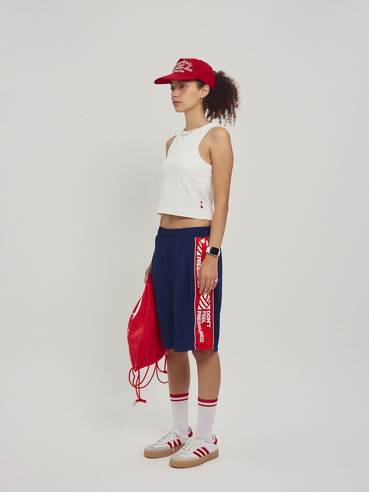 미나수(MENASOO) Menasoo Nylon String Backpack_Red