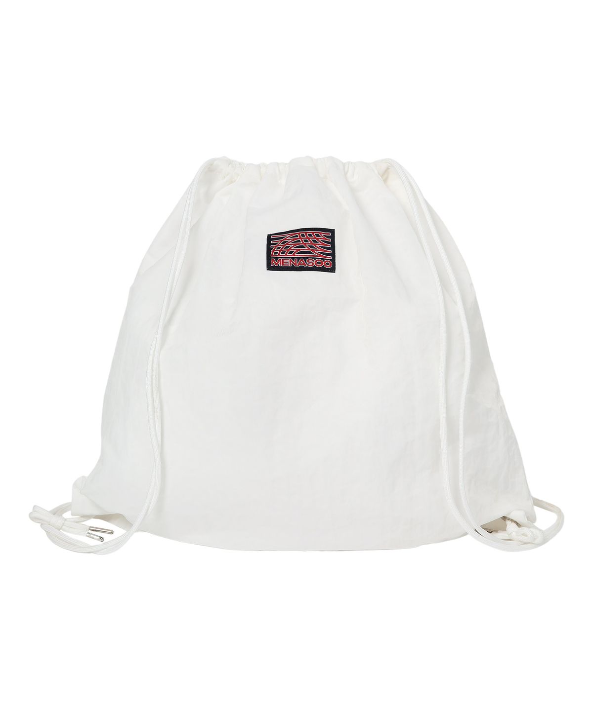 미나수(MENASOO) Menasoo Nylon String Backpack_White