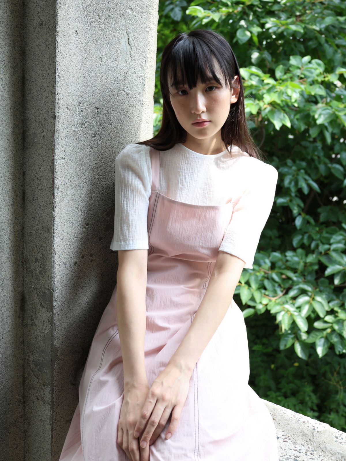 폴앤앨리스(PAUL&ALICE) SUMMER COTTON CAMISOLE DRESS / PINK