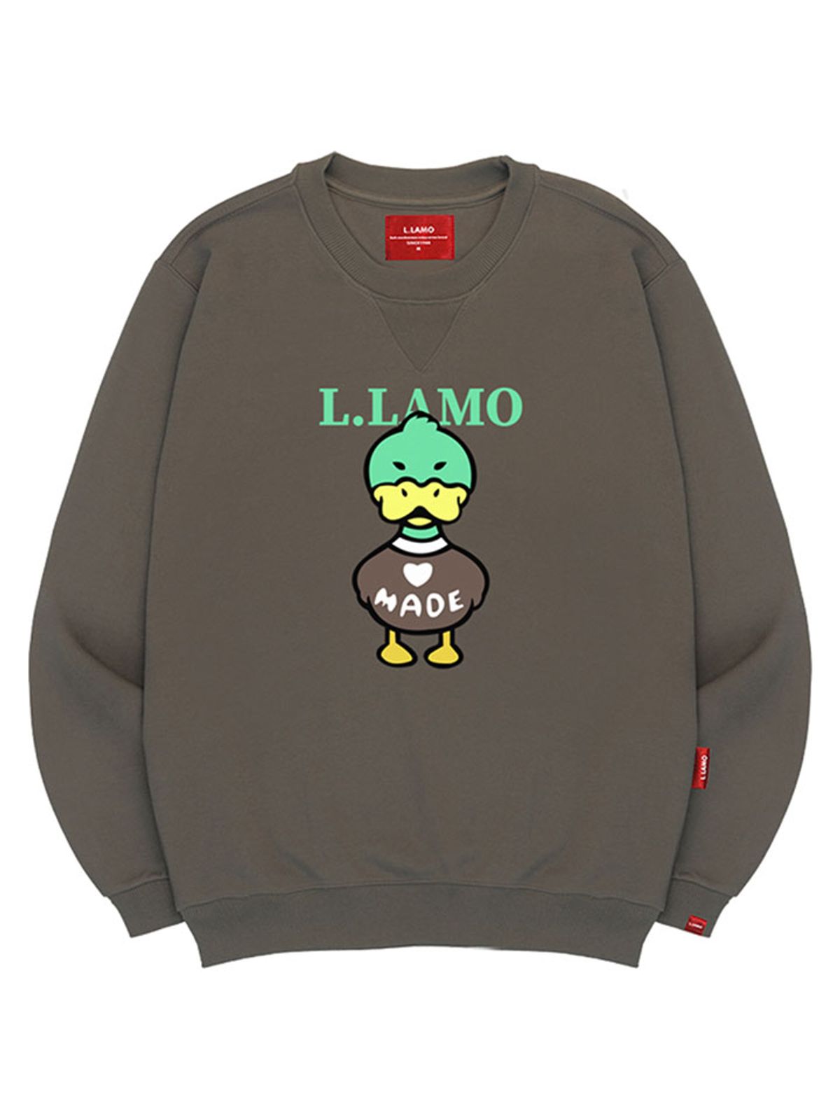 엘라모(LLAMO) 메이드덕 맨투맨 남녀공용 빅사이즈 S~4XL