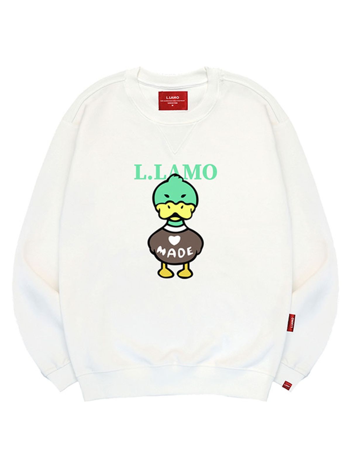 엘라모(LLAMO) 메이드덕 맨투맨 남녀공용 빅사이즈 S~4XL