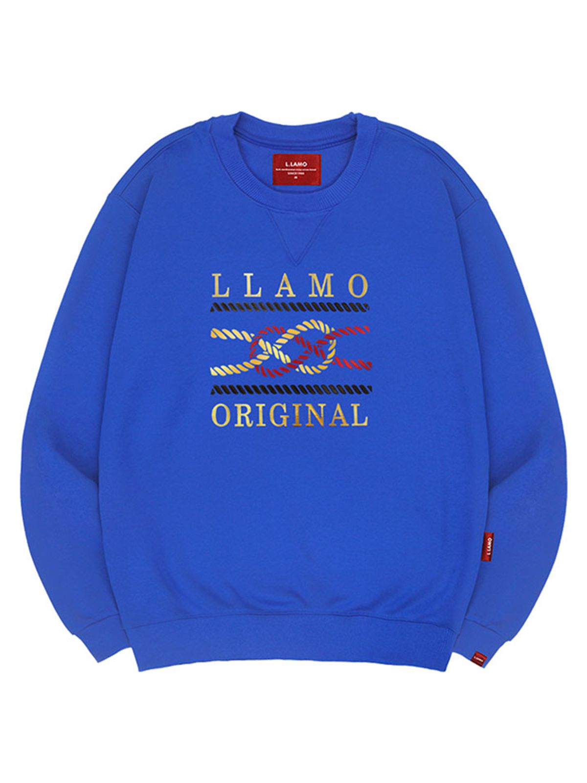 엘라모(LLAMO) 로프 맨투맨 남녀공용 빅사이즈 S~4XL