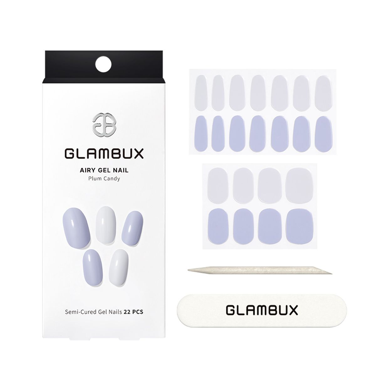 글램벅스(GLAMBUX) 셀프 젤 네일 스티커 _ 플럼캔디
