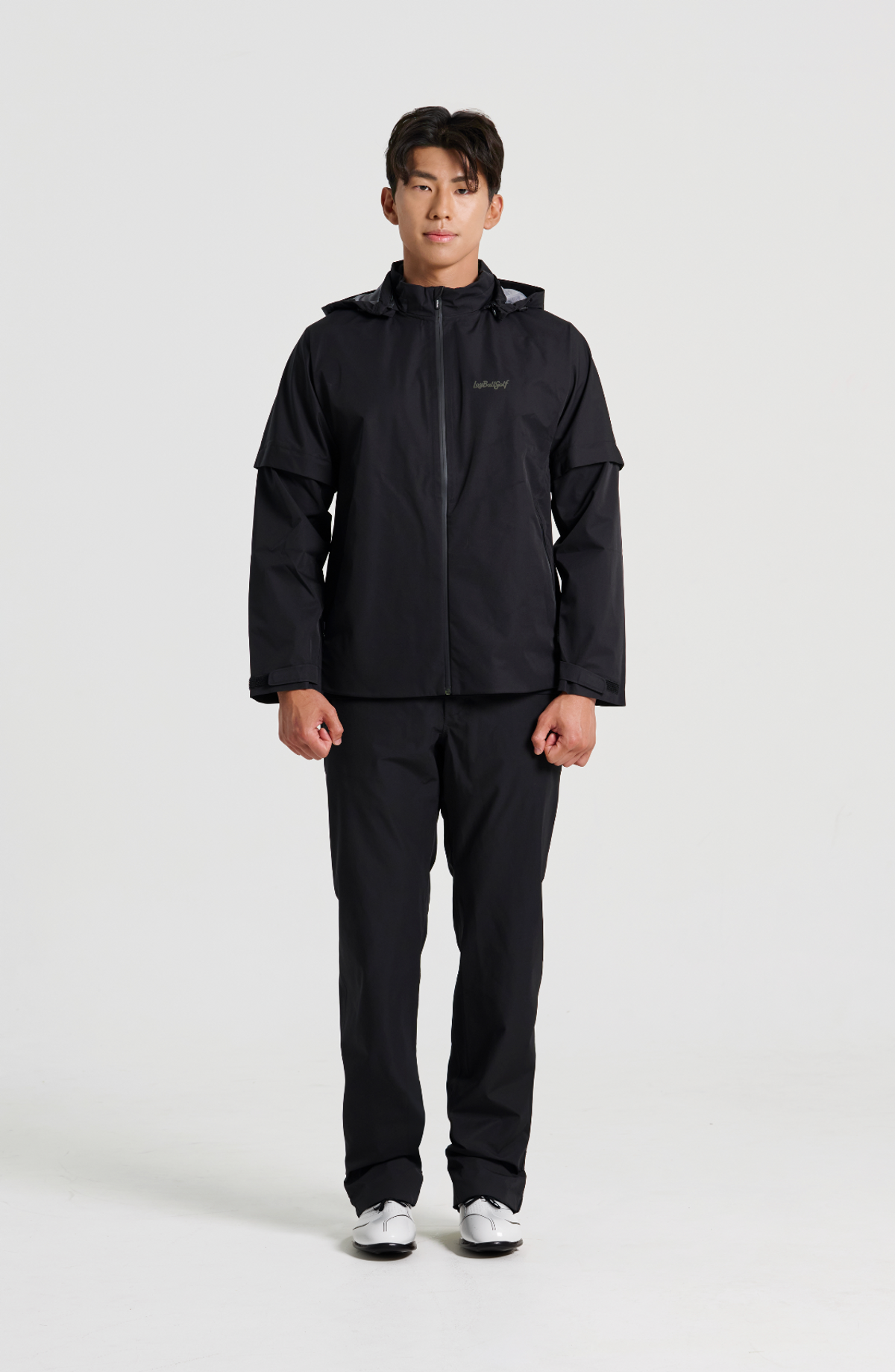 로이볼 골프(LOYBALLGOLF) 3Layer Rain Jacket - Black