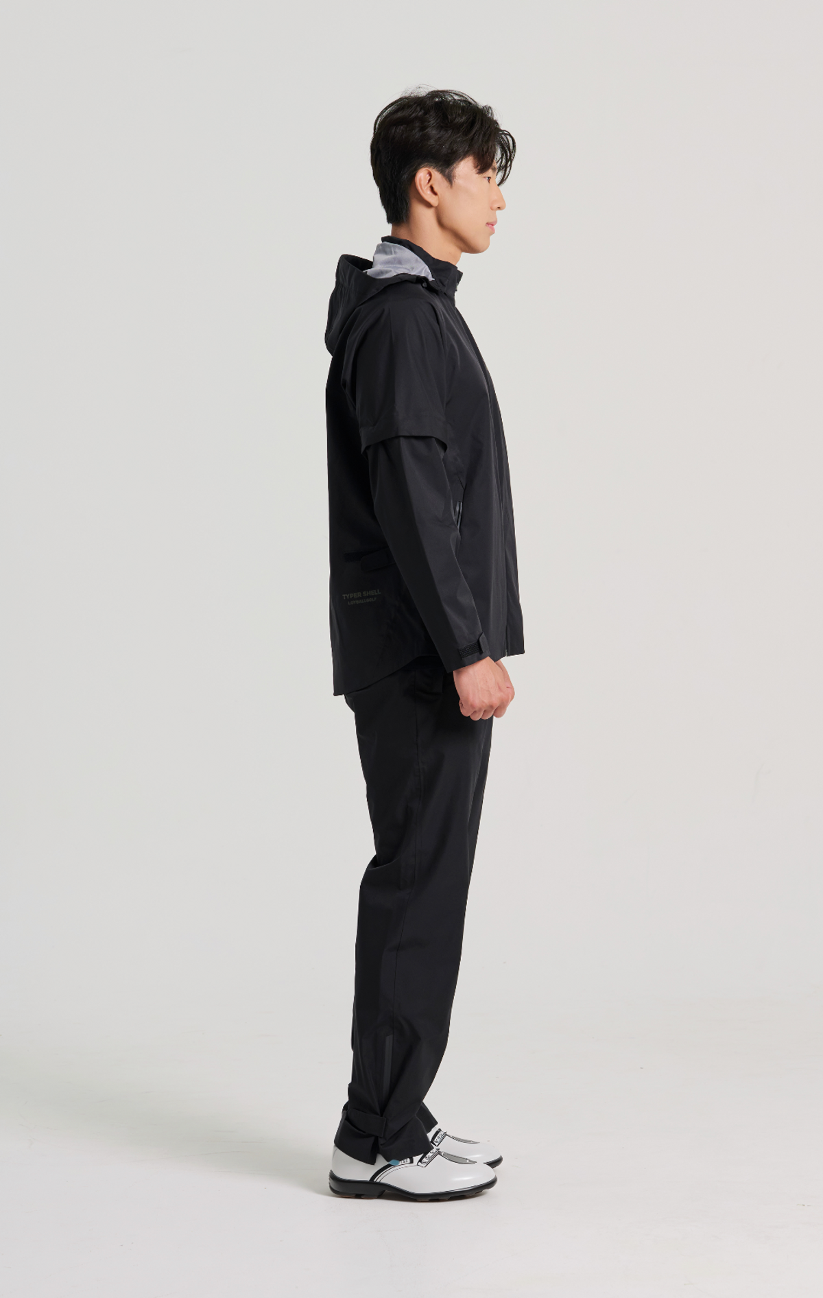 로이볼 골프(LOYBALLGOLF) 3Layer Rain Jacket - Black