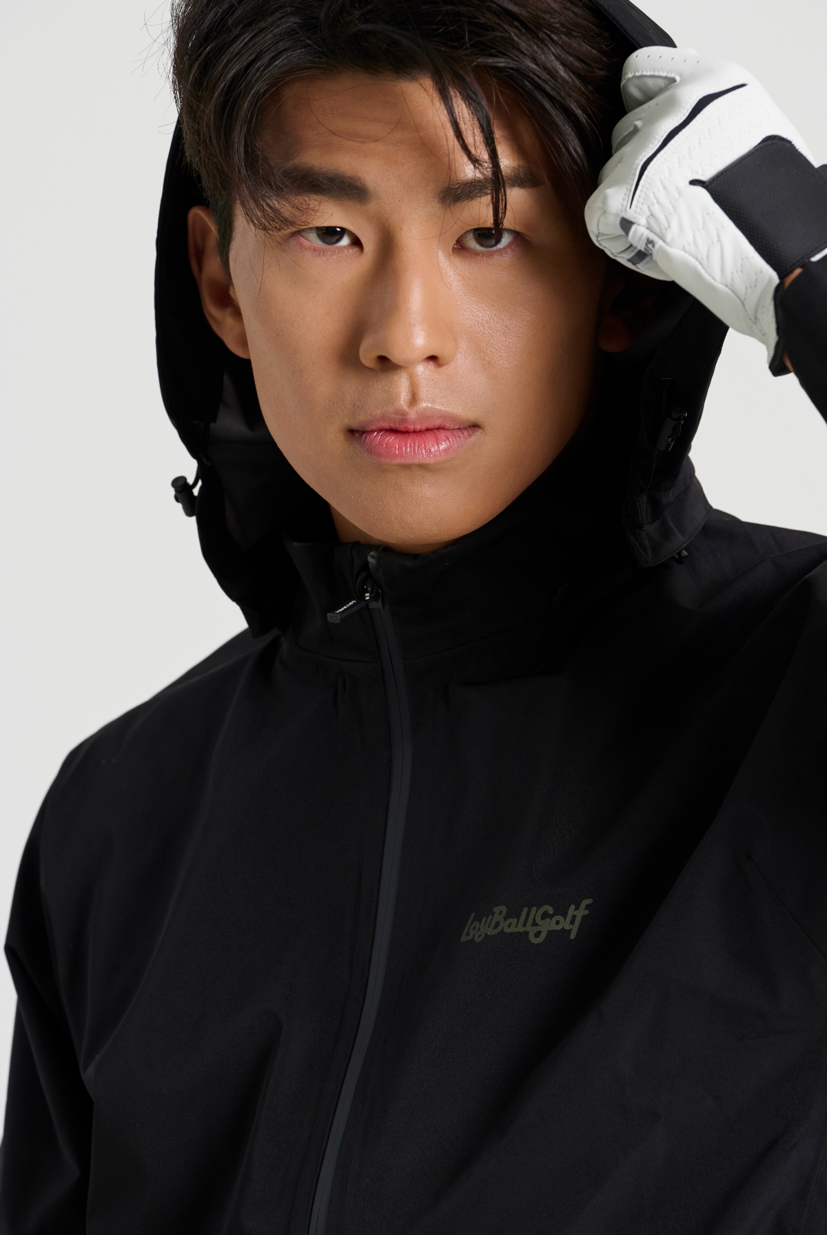 로이볼 골프(LOYBALLGOLF) 3Layer Rain Jacket - Black