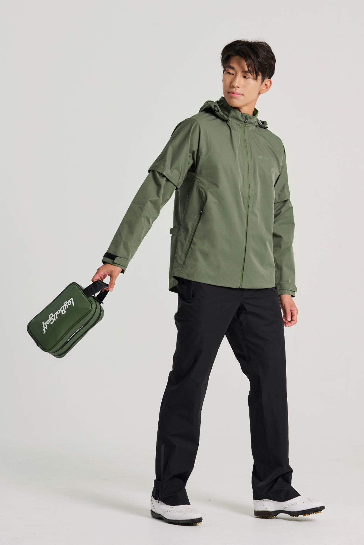 로이볼 골프(LOYBALLGOLF) 3Layer Rain Jacket - Khaki