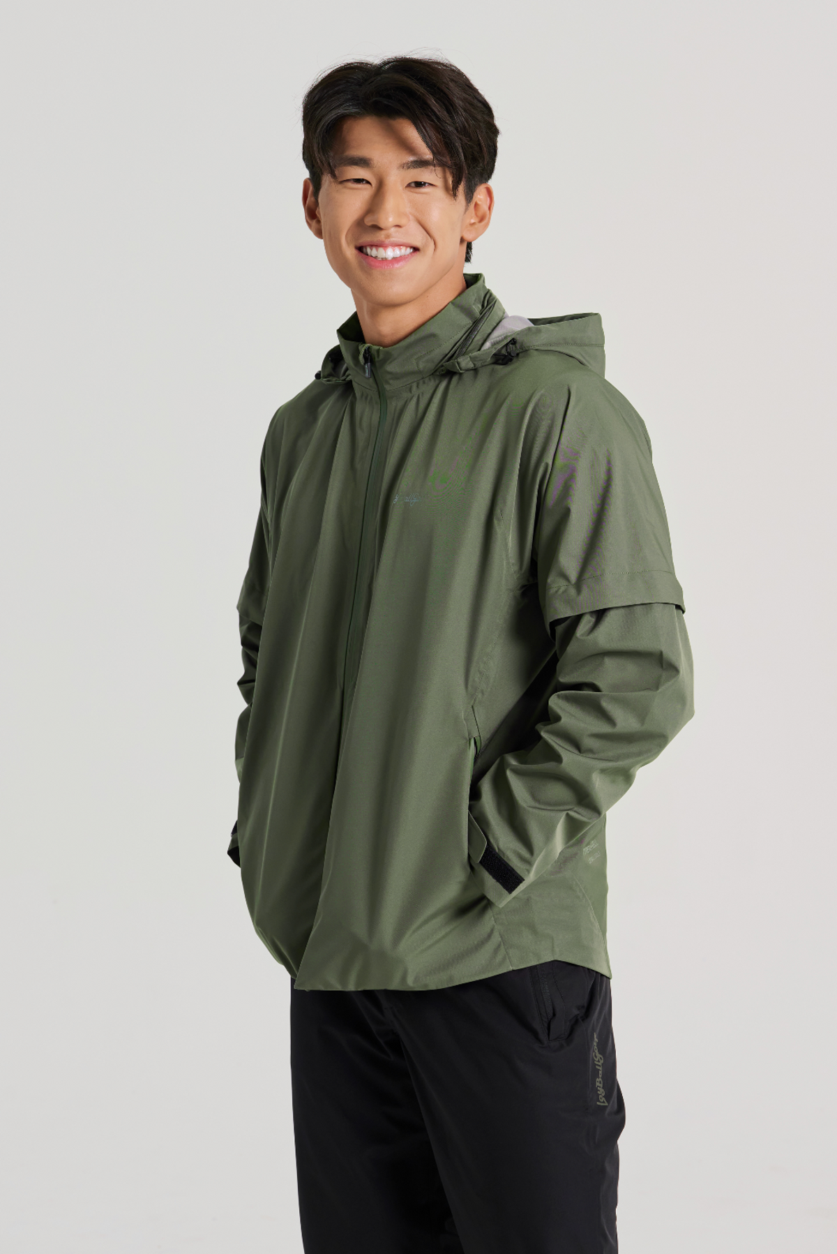 로이볼 골프(LOYBALLGOLF) 3Layer Rain Jacket - Khaki