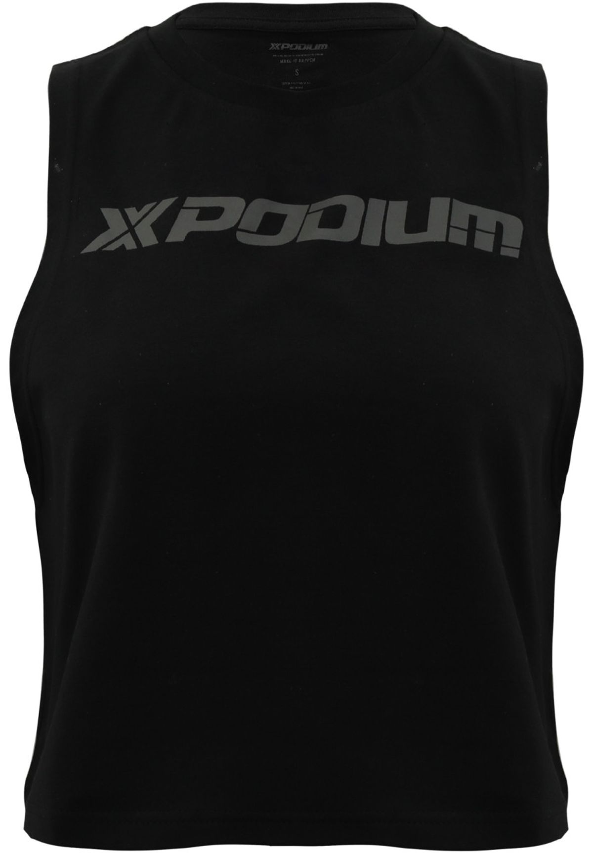 엑스포디움(XPODIUM) V2 기본 로고 크로스핏 크롭 나시