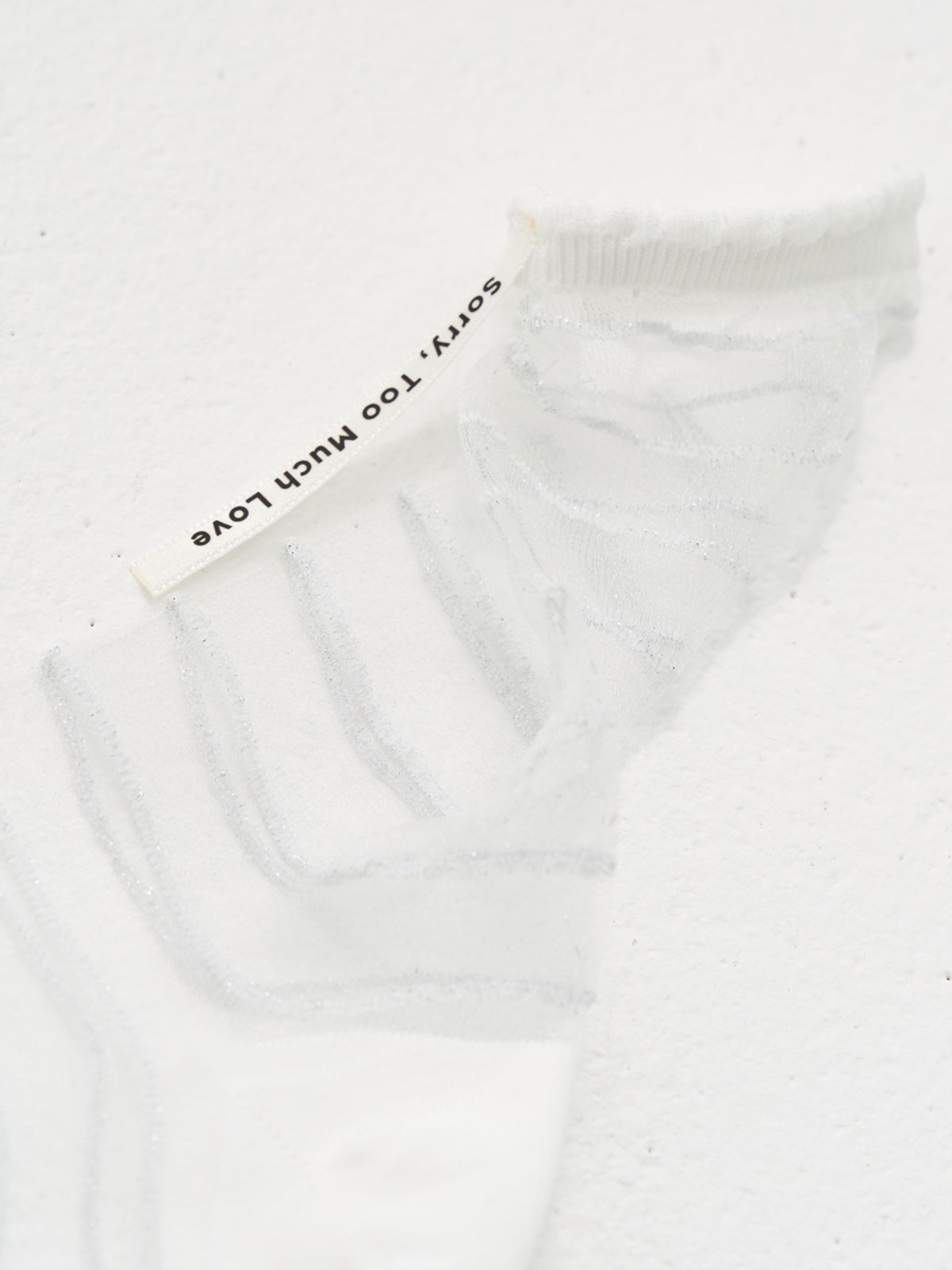 쏘리, 투 머치 러브(SORRY, TOO MUCH LOVE) 시스루 스트라이프 삭스_화이트