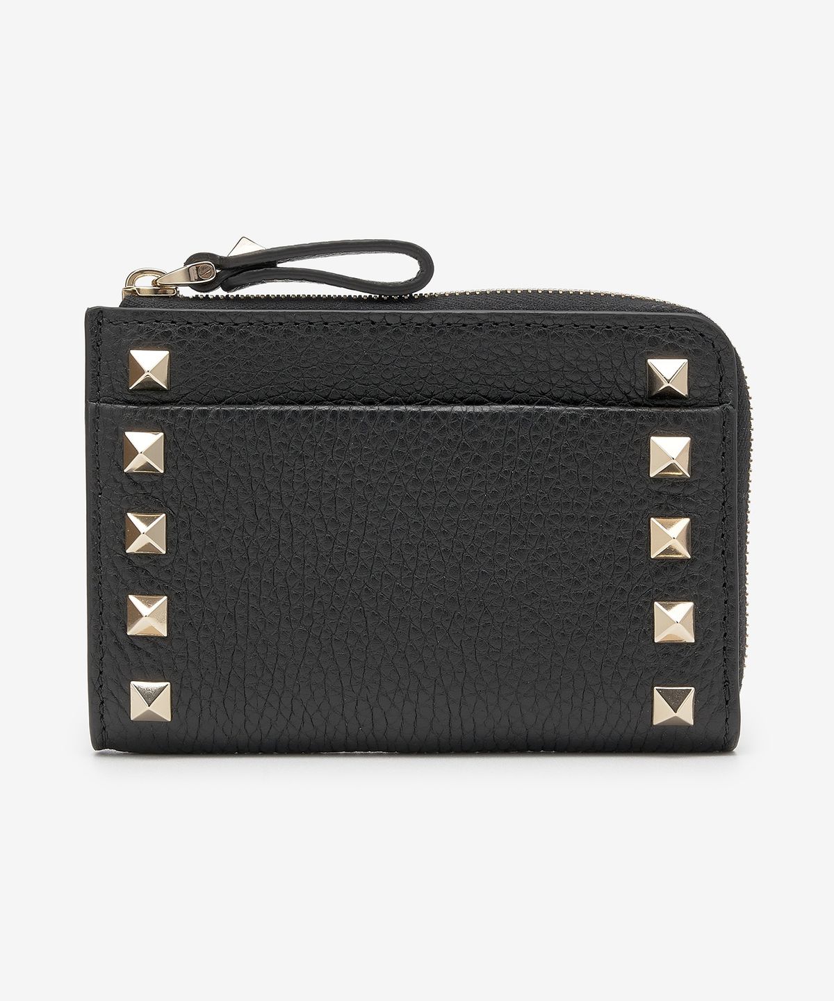 발렌티노(VALENTINO) 락스터드 지퍼 코인 지갑 - 블랙 / 5W2P0Z51VSH0NO