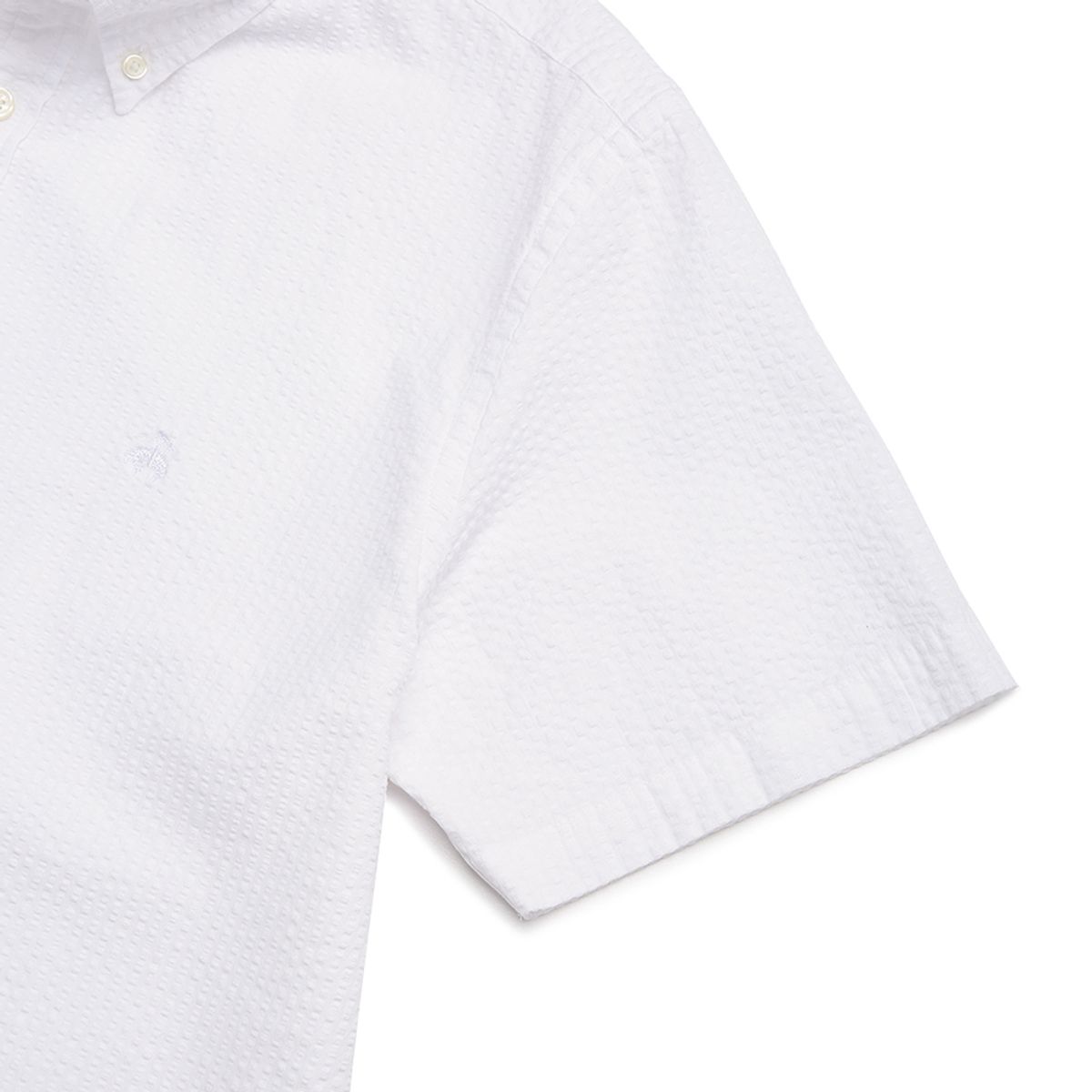 브룩스 브라더스(BROOKS BROTHERS) 레귤러핏 코튼 시어서커 폴로버튼다운 셔츠 (화이트) (BBTPMF0695AES)