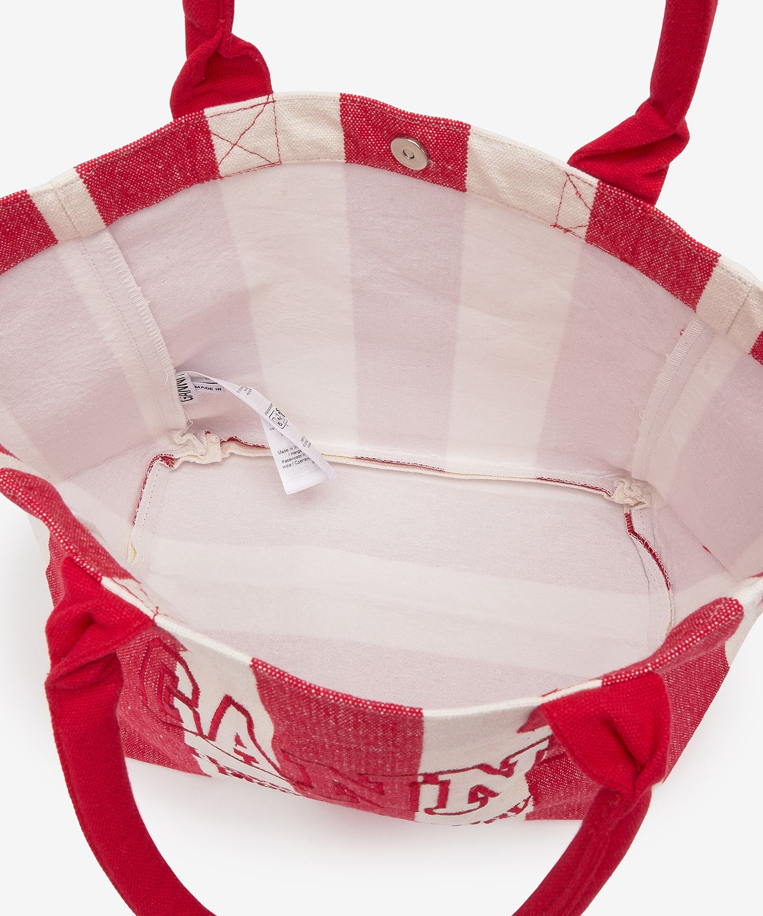 ★Ganni★ Small Easy Stripe Shopper Bag Cherry A5974396 MUSINSA | GANNI Small Easy Stripe Shopper Bag - Cherry