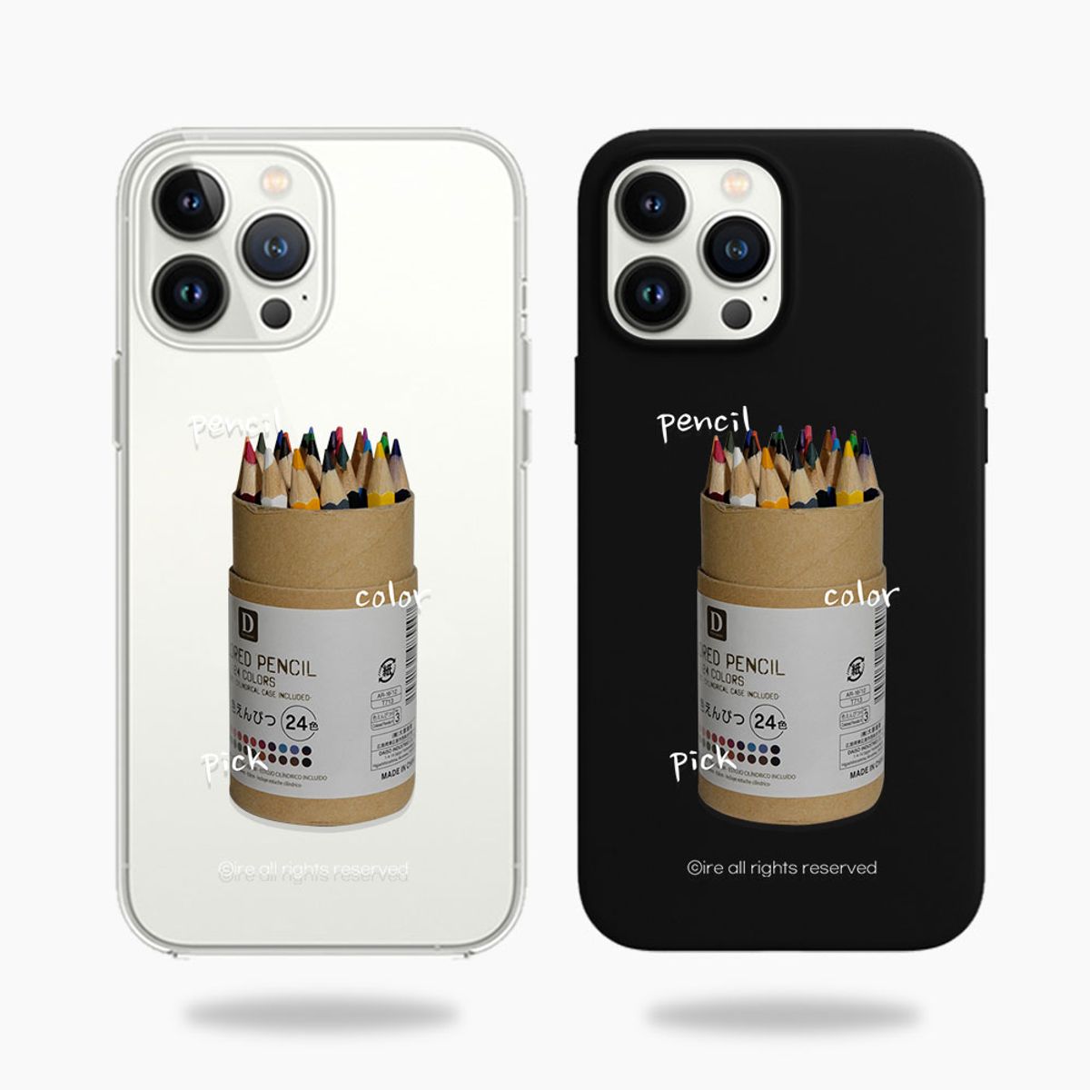 이레케이스앤굿즈(IRECASEGOODS) 필통 아이폰 갤럭시 폰케이스 투명젤리 무광하드