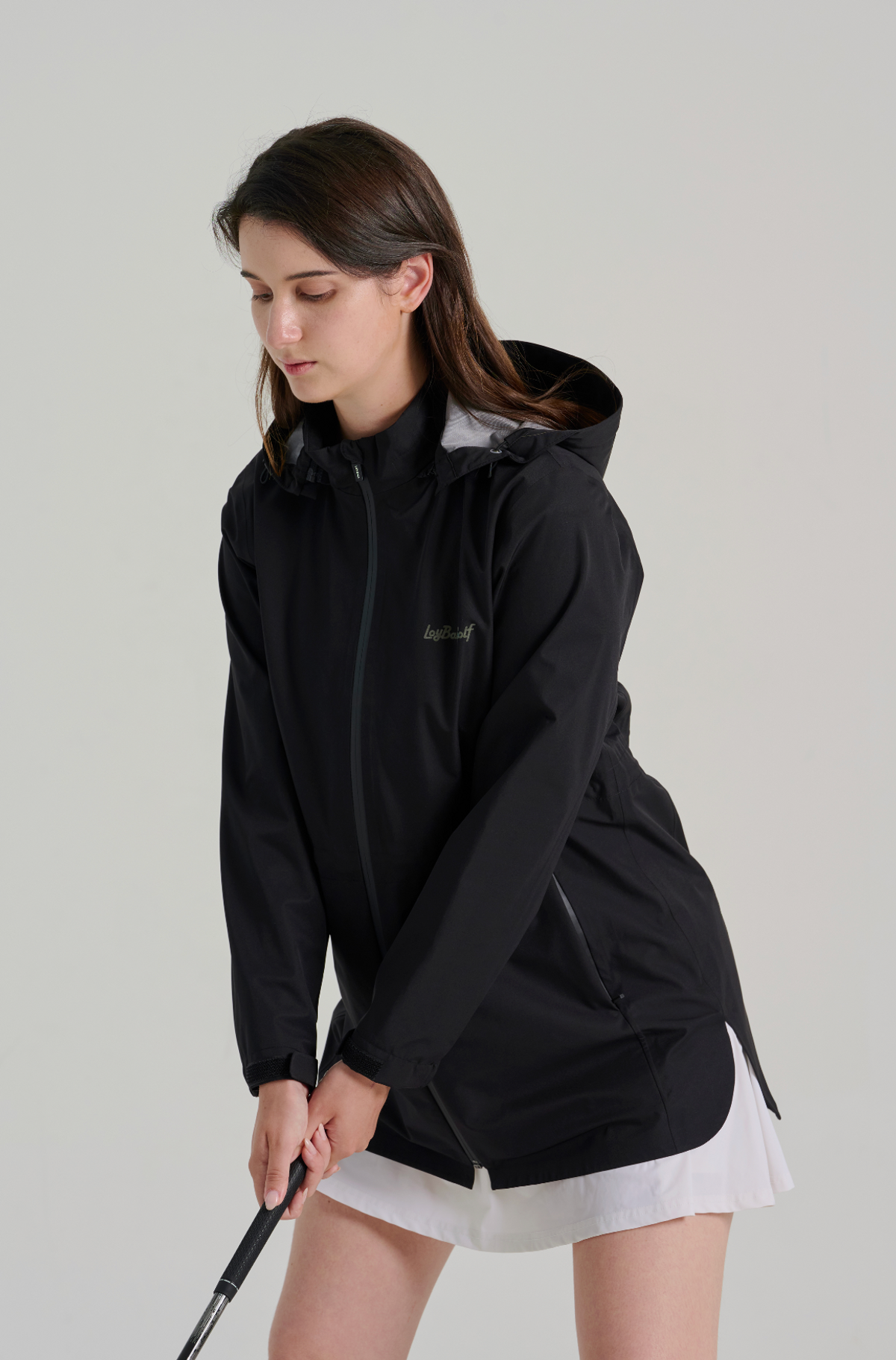 로이볼 골프(LOYBALLGOLF) 3Layer Rain Coat - Black
