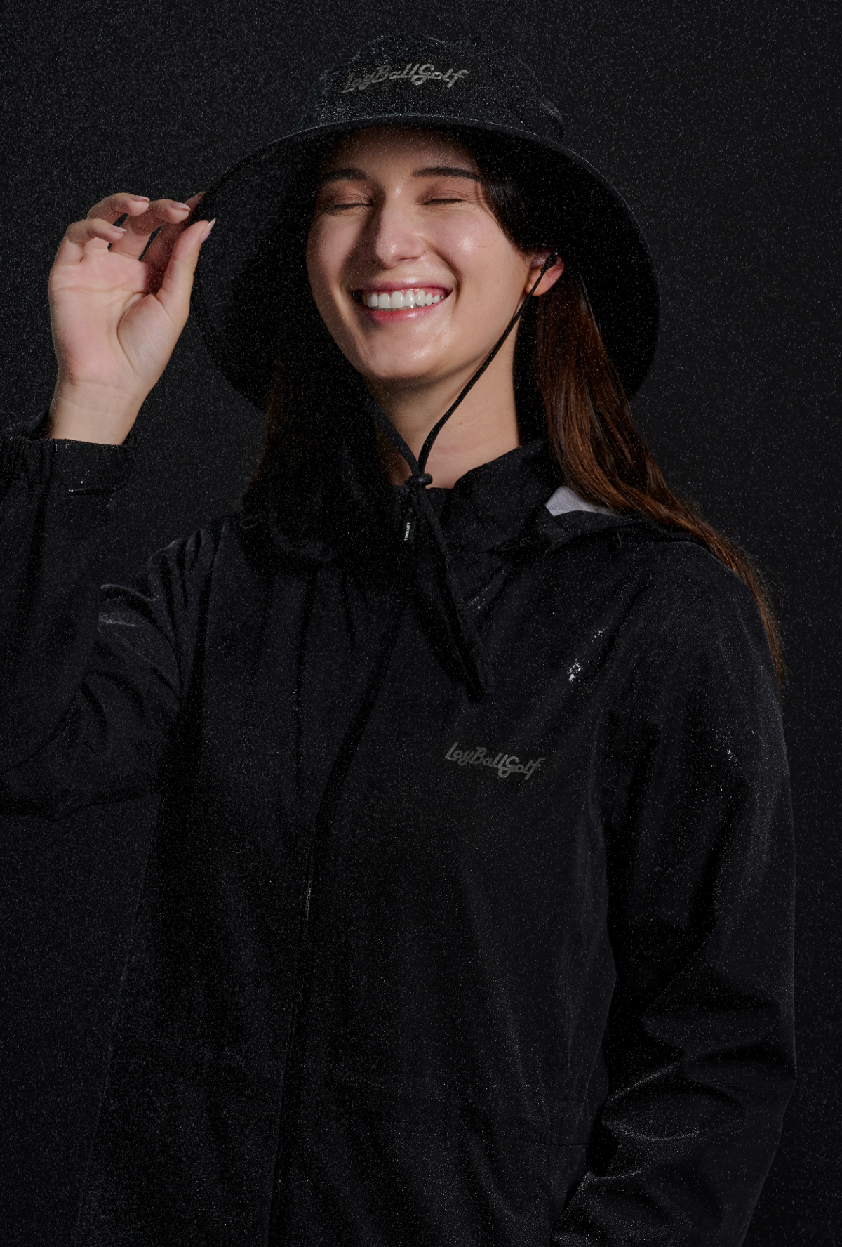 로이볼 골프(LOYBALLGOLF) 3Layer Rain Coat - Black