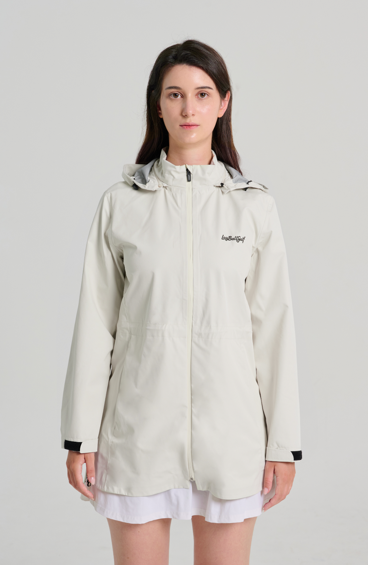 로이볼 골프(LOYBALLGOLF) 3Layer Rain Coat - Cream White