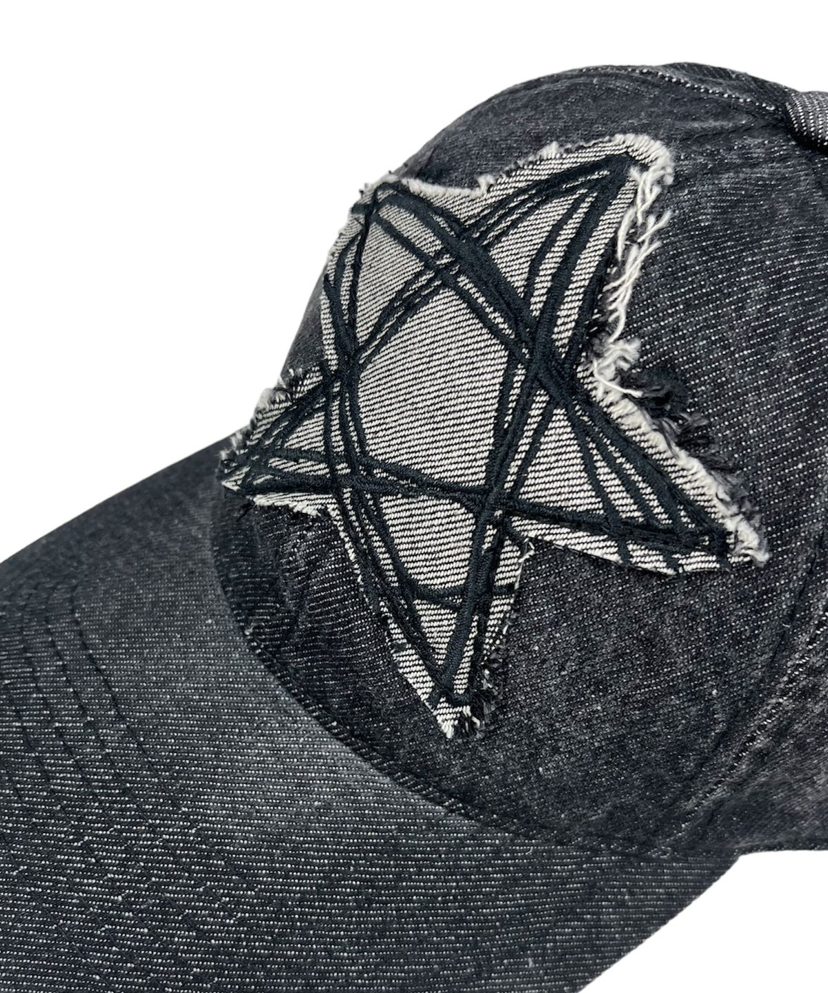 스케이터락(SK8ER ROCK) Doodle Star Washing Denim Ball Cap (black)