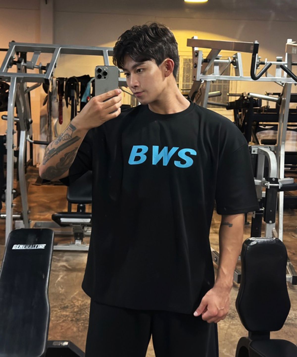 바벨웍스(BARBELLWORKS) 특양면 로고오버핏