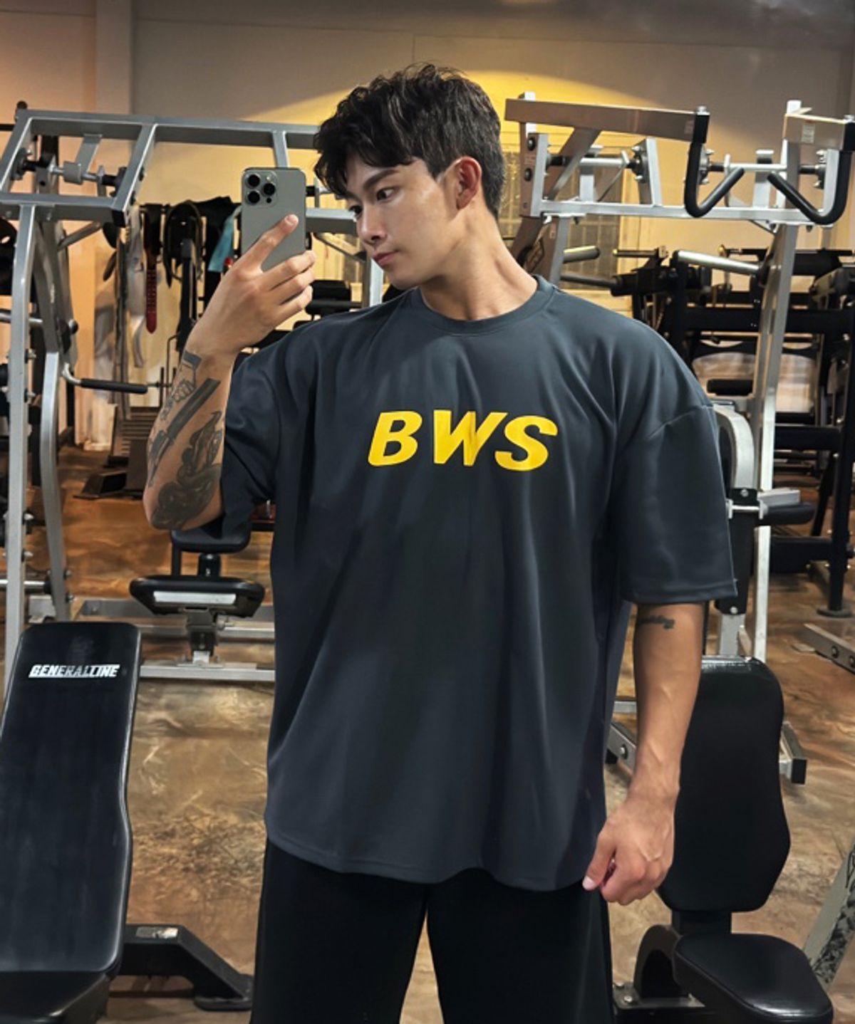 바벨웍스(BARBELLWORKS) 특양면 로고오버핏