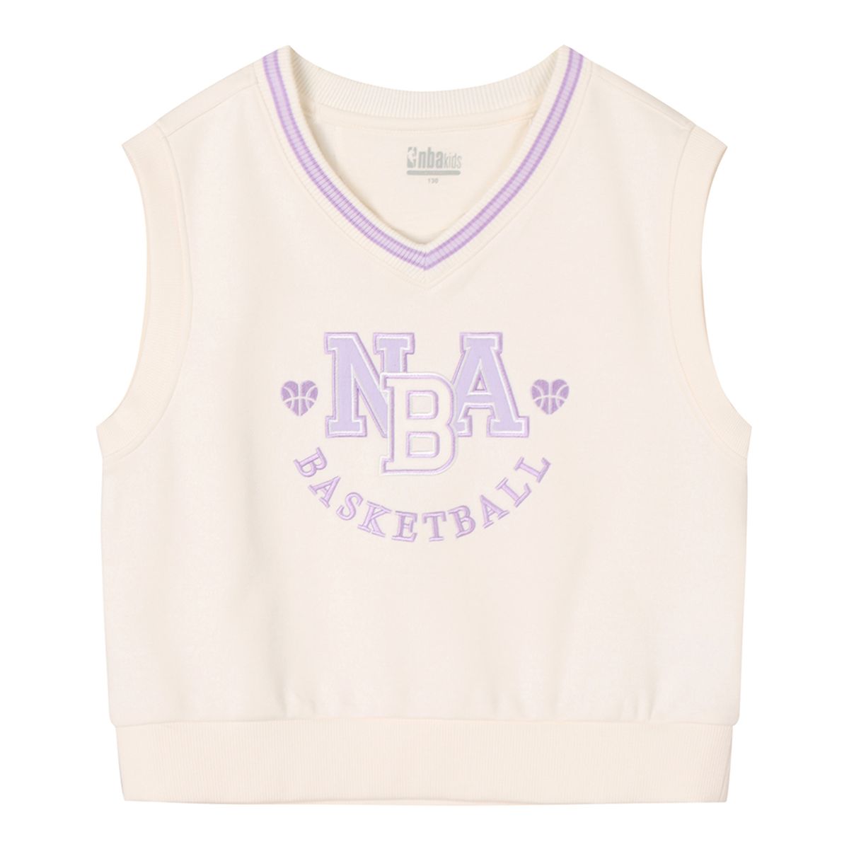 엔비에이 키즈(NBA KIDS) 여아 V넥 베스트(K243VT610P) 아이보리