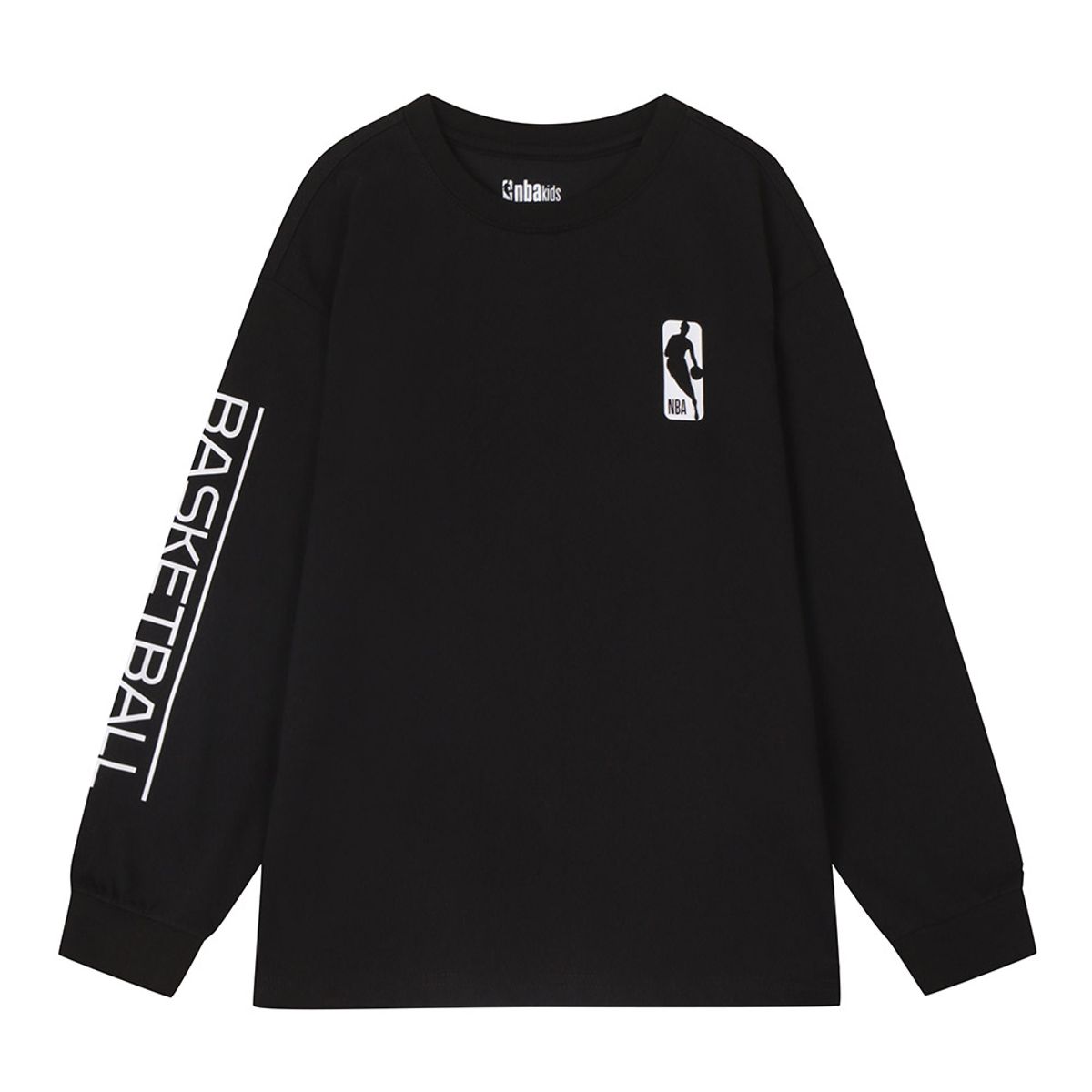 엔비에이 키즈(NBA KIDS) 소매그래픽 싱글티(K243TS130P) 블랙