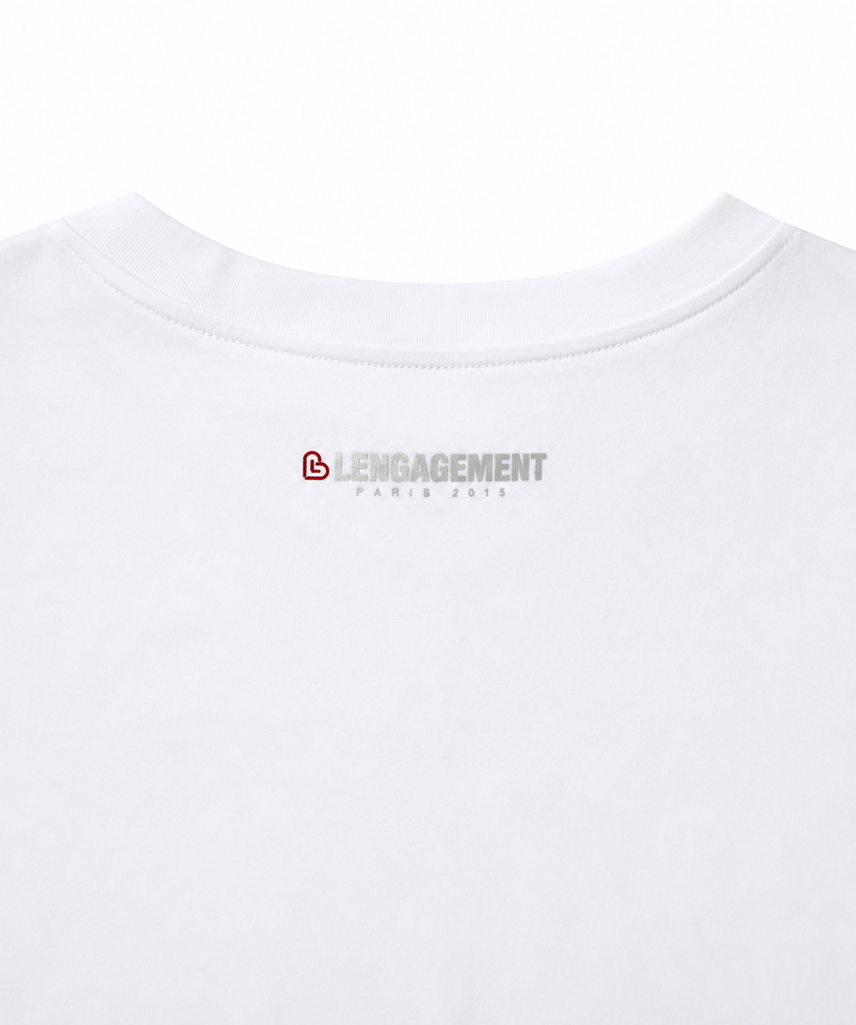 랑가주망(LENGAGEMENT) 스몰 하트 릴렉스핏 모달 반팔티 [화이트]