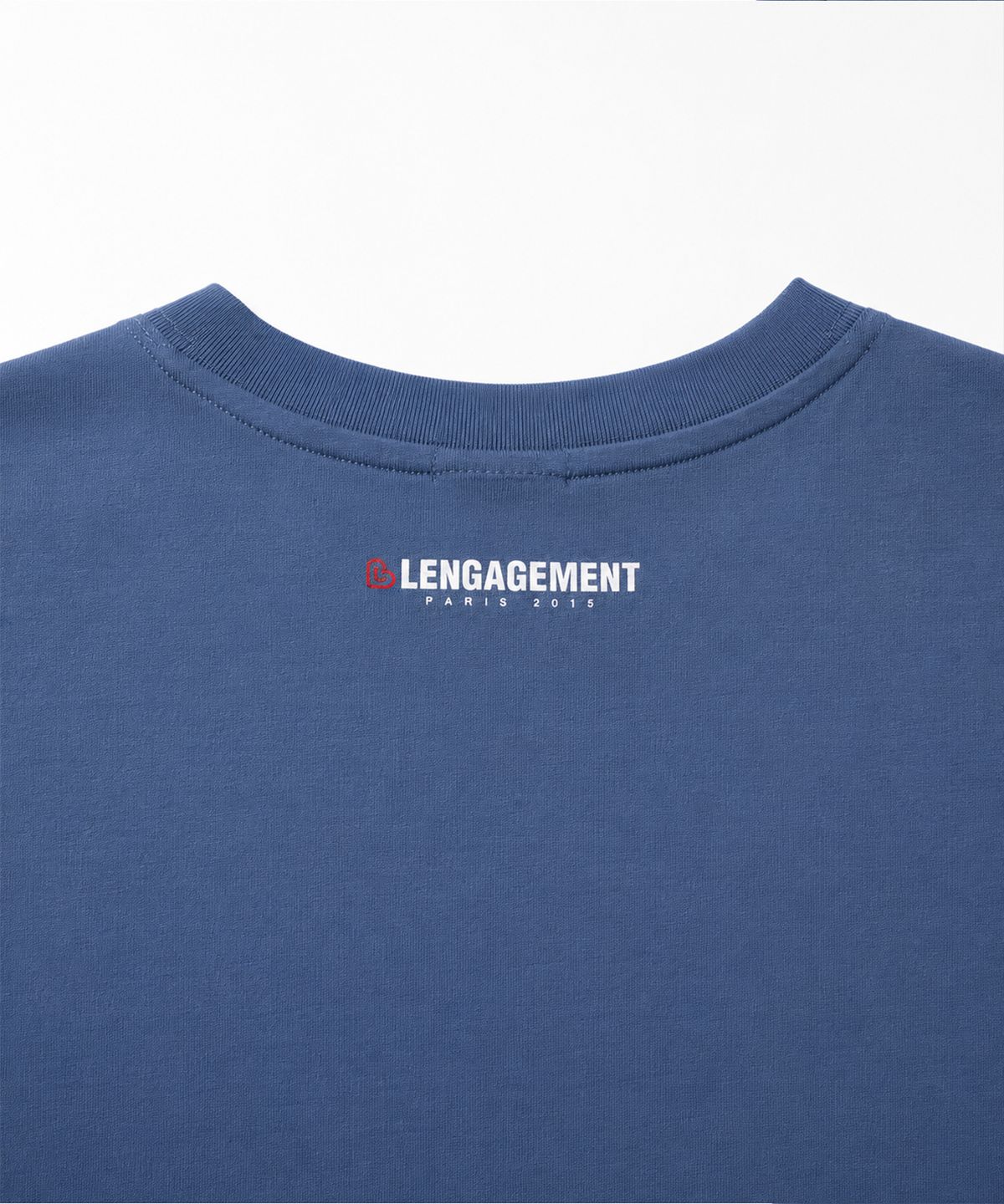 랑가주망(LENGAGEMENT) 스몰 하트 릴렉스핏 모달 반팔티 [블루]