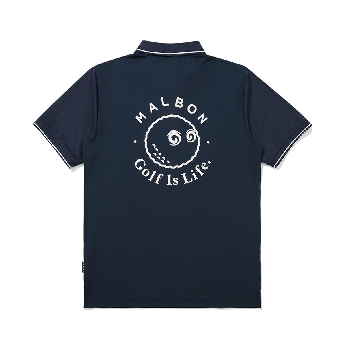 말본 골프(MALBON GOLF) 버킷 메쉬 믹스 폴로 티셔츠 NAVY (MAN)