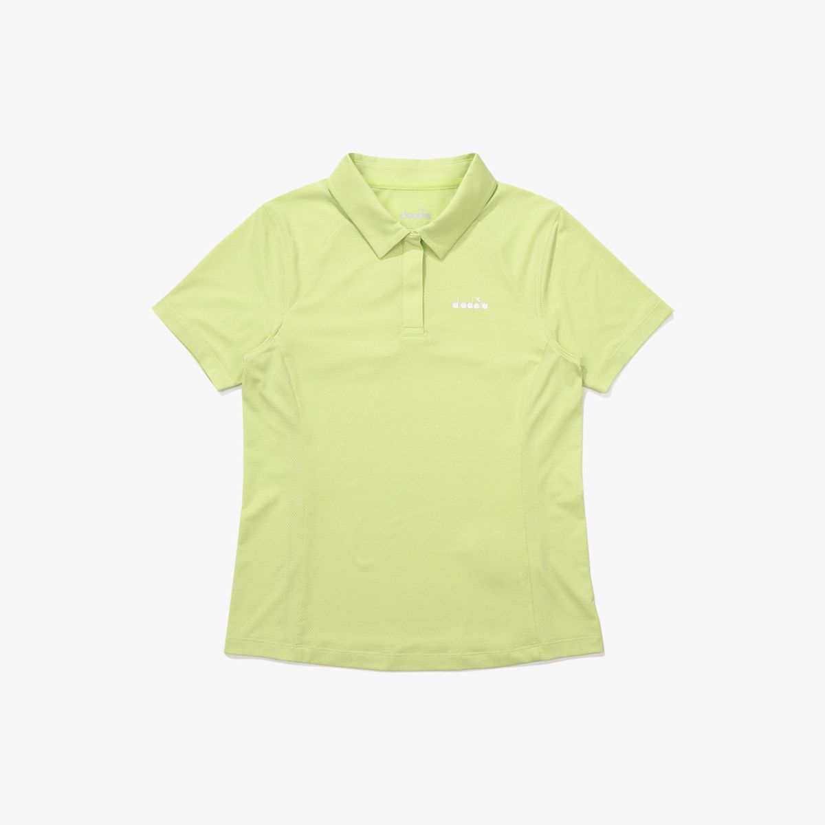 디아도라(diadora) 퍼포먼스 메쉬 반팔 카라티 우먼 LIME