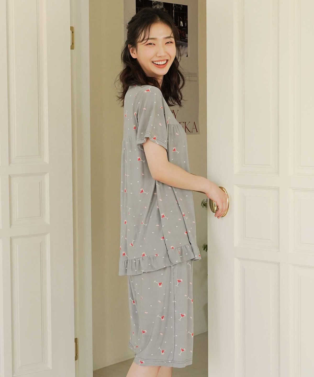 파란(PALAN) 아이스 냉감 상하 커플 잠옷세트
