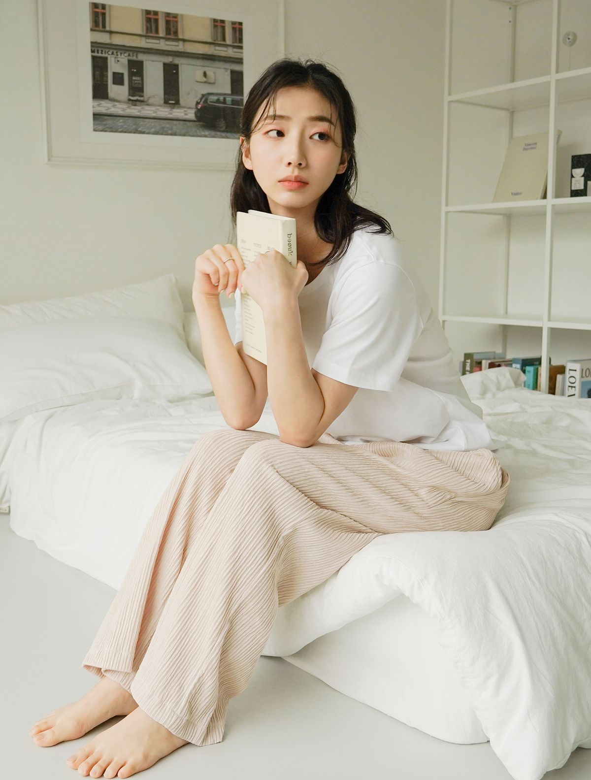 파란(PALAN) 브라이트 플리츠 여성 팬츠
