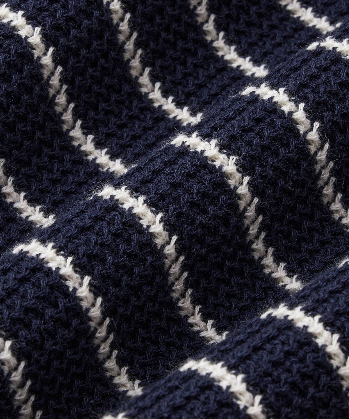 브랜디드(BRANDED) HARD TWIST HOLIDAY POLO KNIT [DARK NAVY STRIPE]