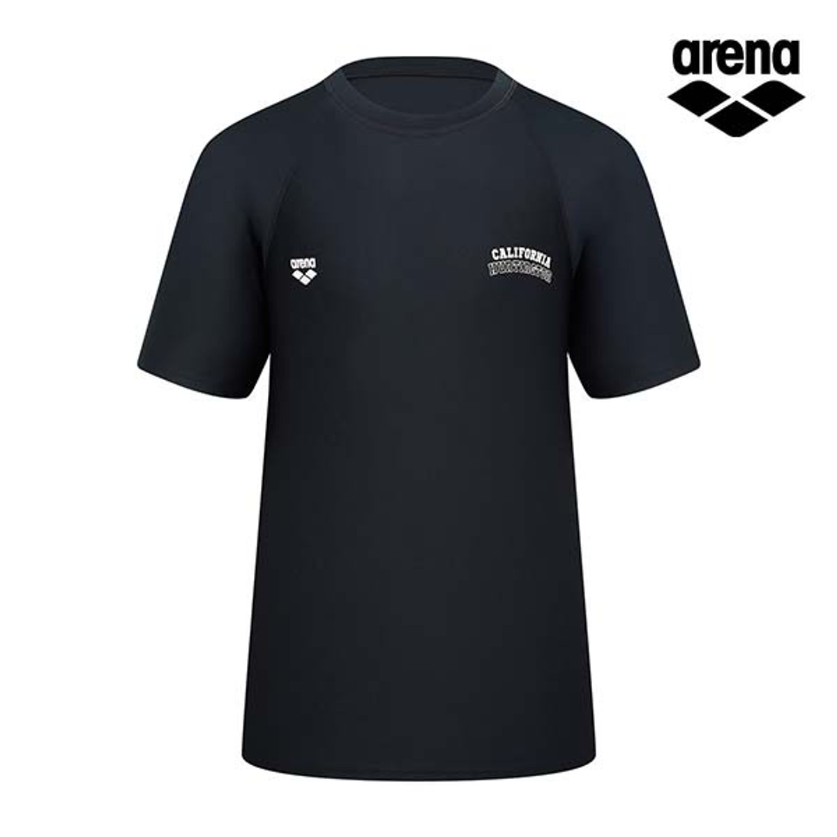 아레나(ARENA) 남성 헌팅턴 릴렉스핏 숏슬리브 래쉬가드 A4BM1RR43BLK