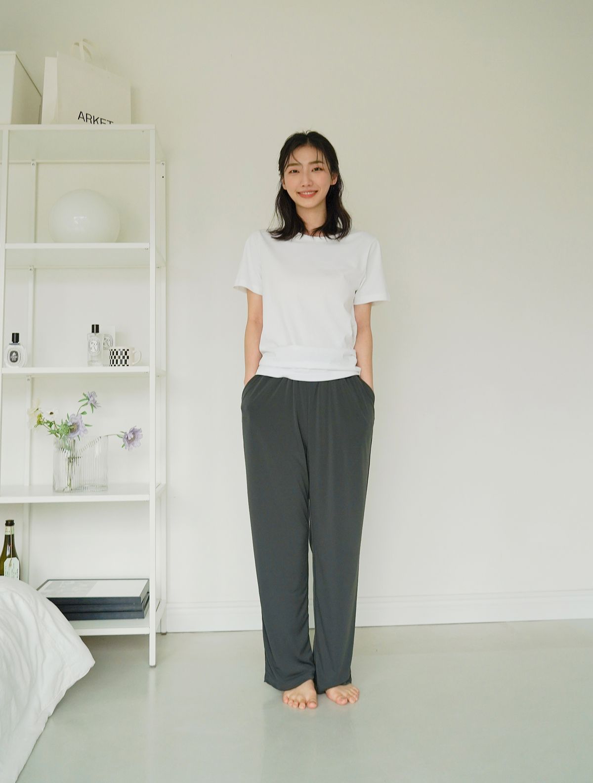 파란(PALAN) 쉐이크 냉감 일자 바지
