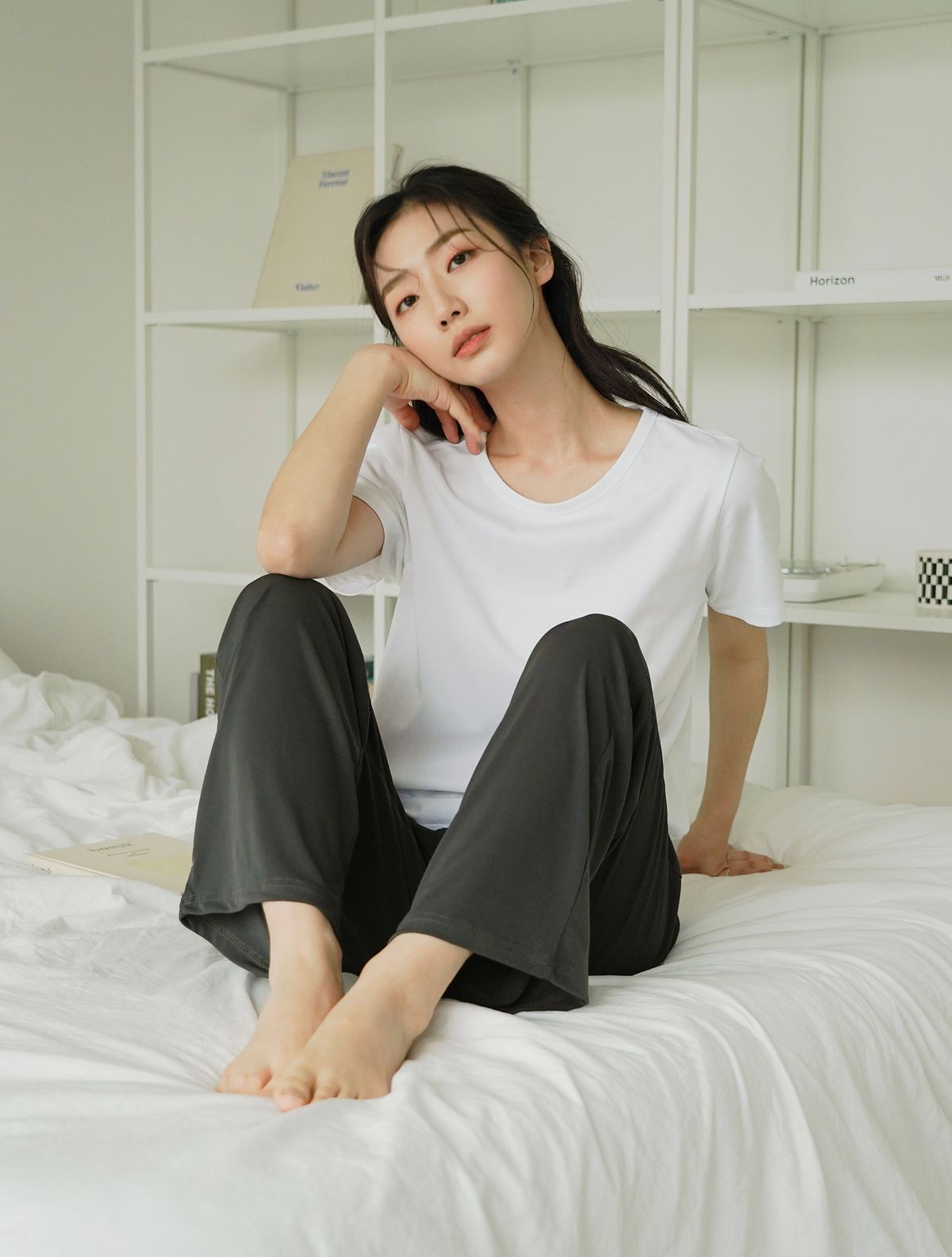 파란(PALAN) 쉐이크 냉감 일자 바지