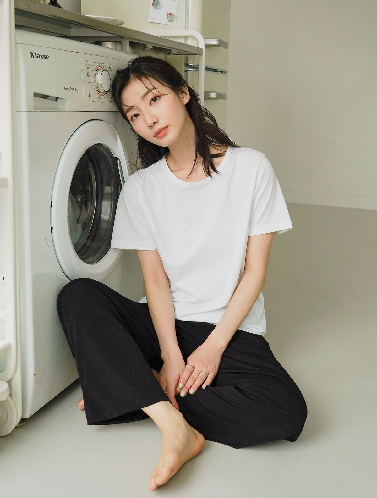 파란(PALAN) 쉐이크 냉감 일자 바지