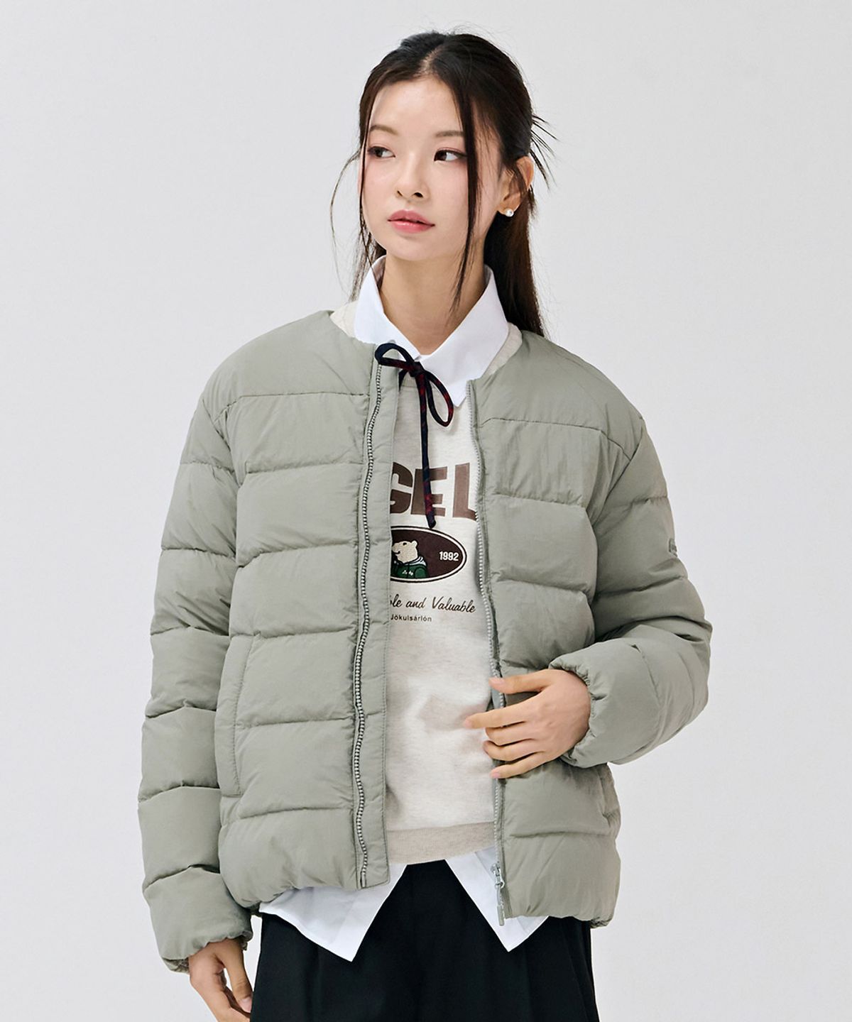 체이스컬트(CHASECULT) 공용 U넥 경량 패딩 점퍼-DFZU4701C0V