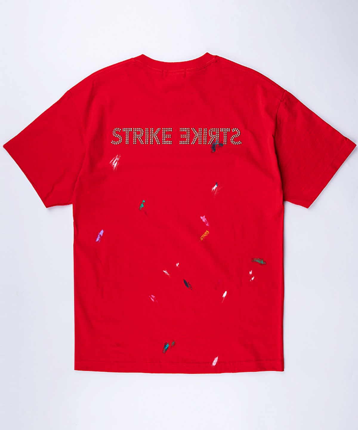 스트라이크(STRIKE) Studded Artistry Painted Short Sleeve Tee (RED)