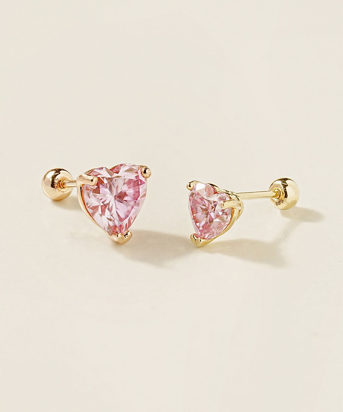 미니멀피어싱(MINIMALPIERCING) 14K 모이사나이트 다이아 글로리 하트 피어싱 귀걸이