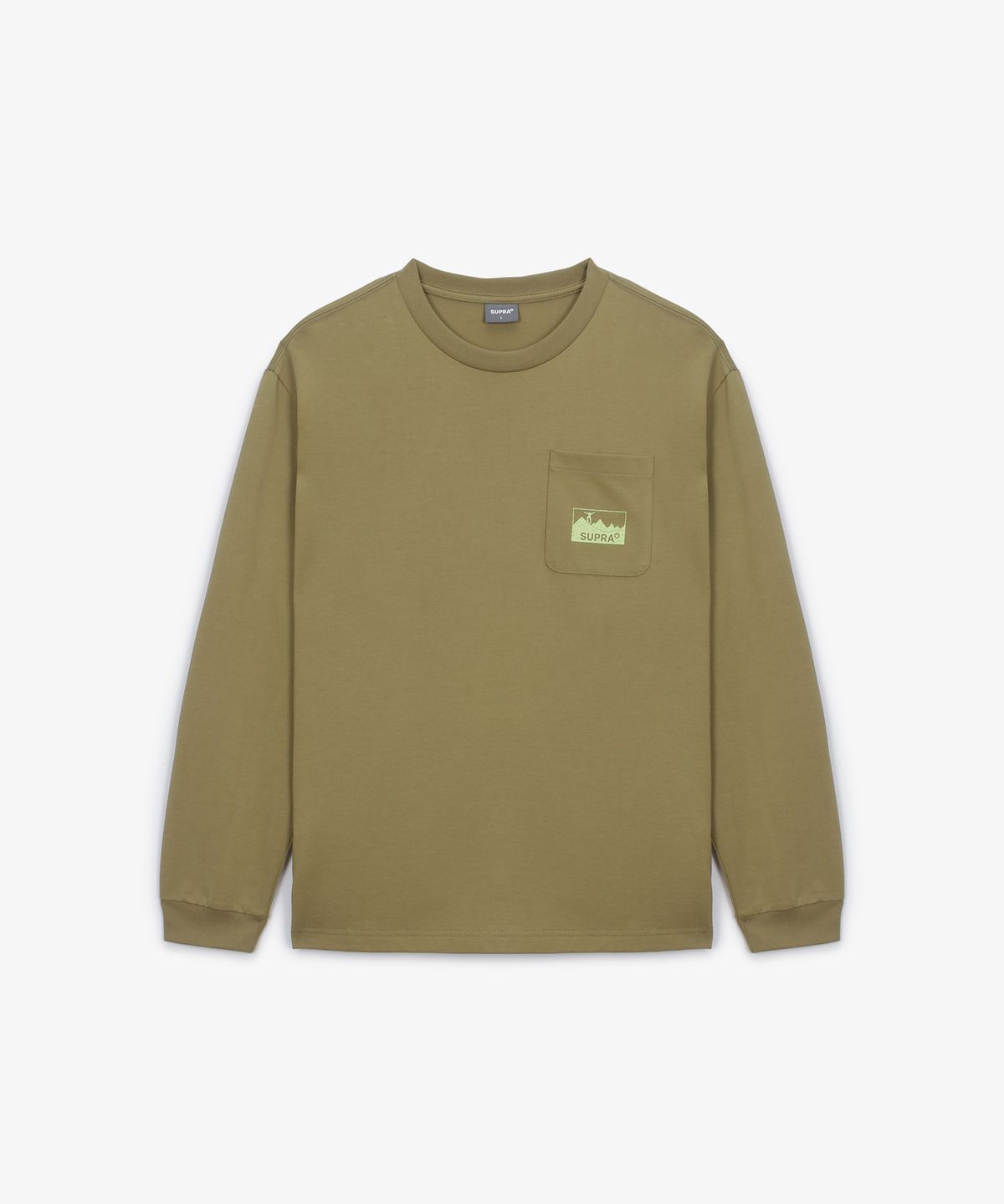 수프라(SUPRA) 베이직 원 포켓 긴팔 티셔츠(BEIGE)