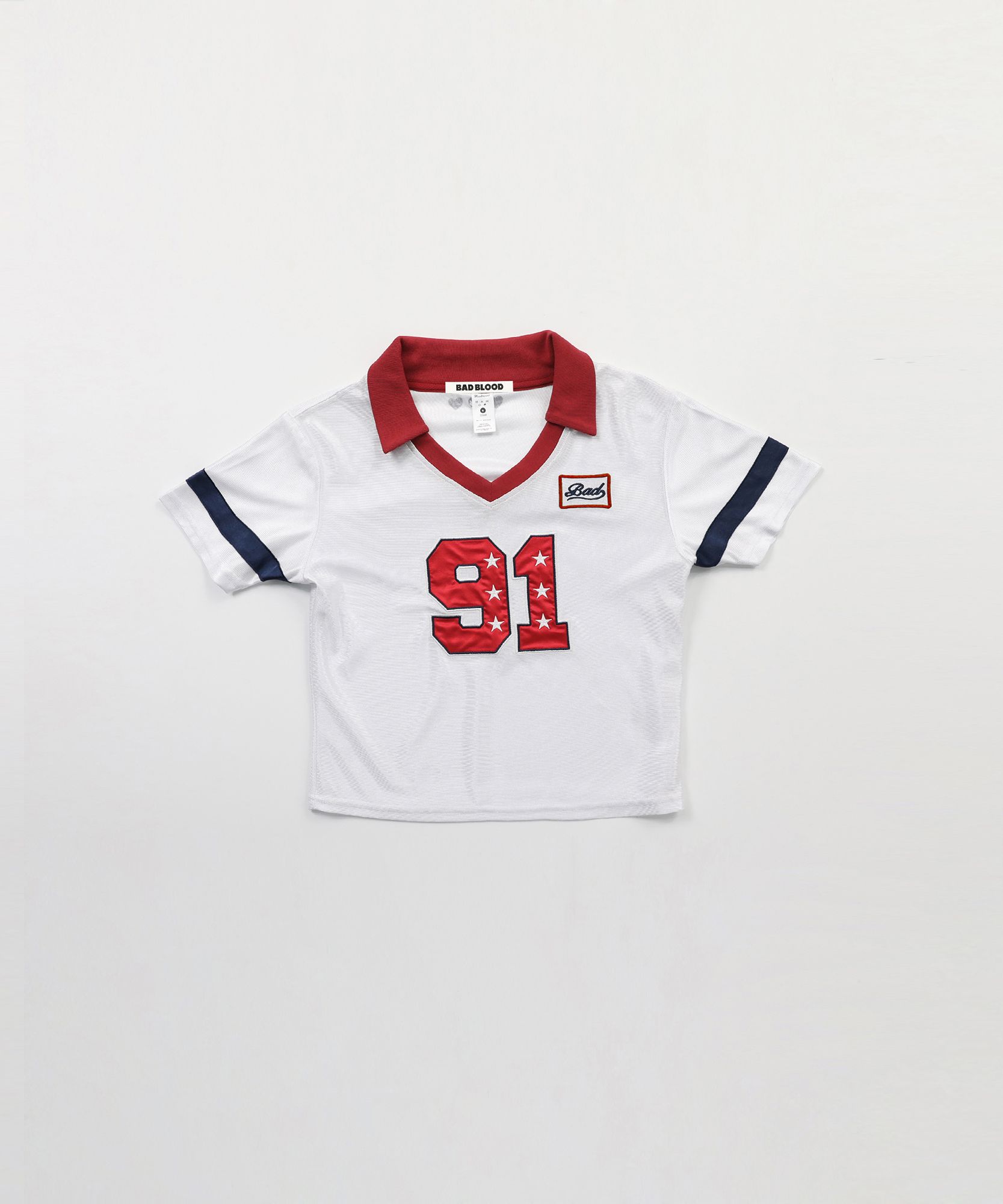 MUSINSA | BADBLOOD 91 Football Jersey Slim Fit - White